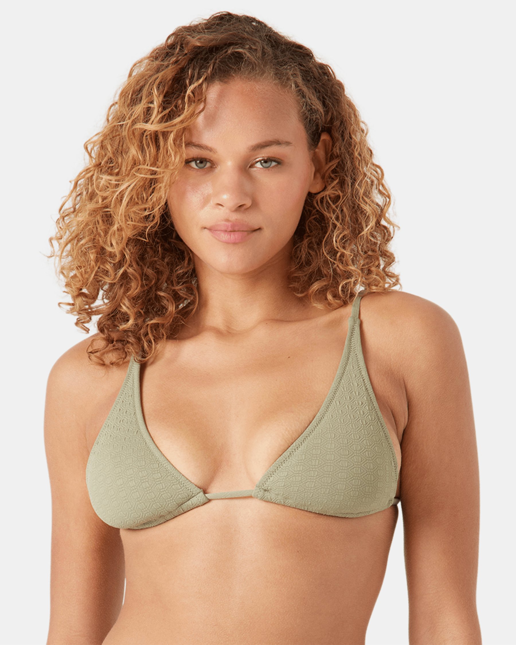 ROXY Haleiwa Built Up Triangle Bikini Top Green 434001979 - View3