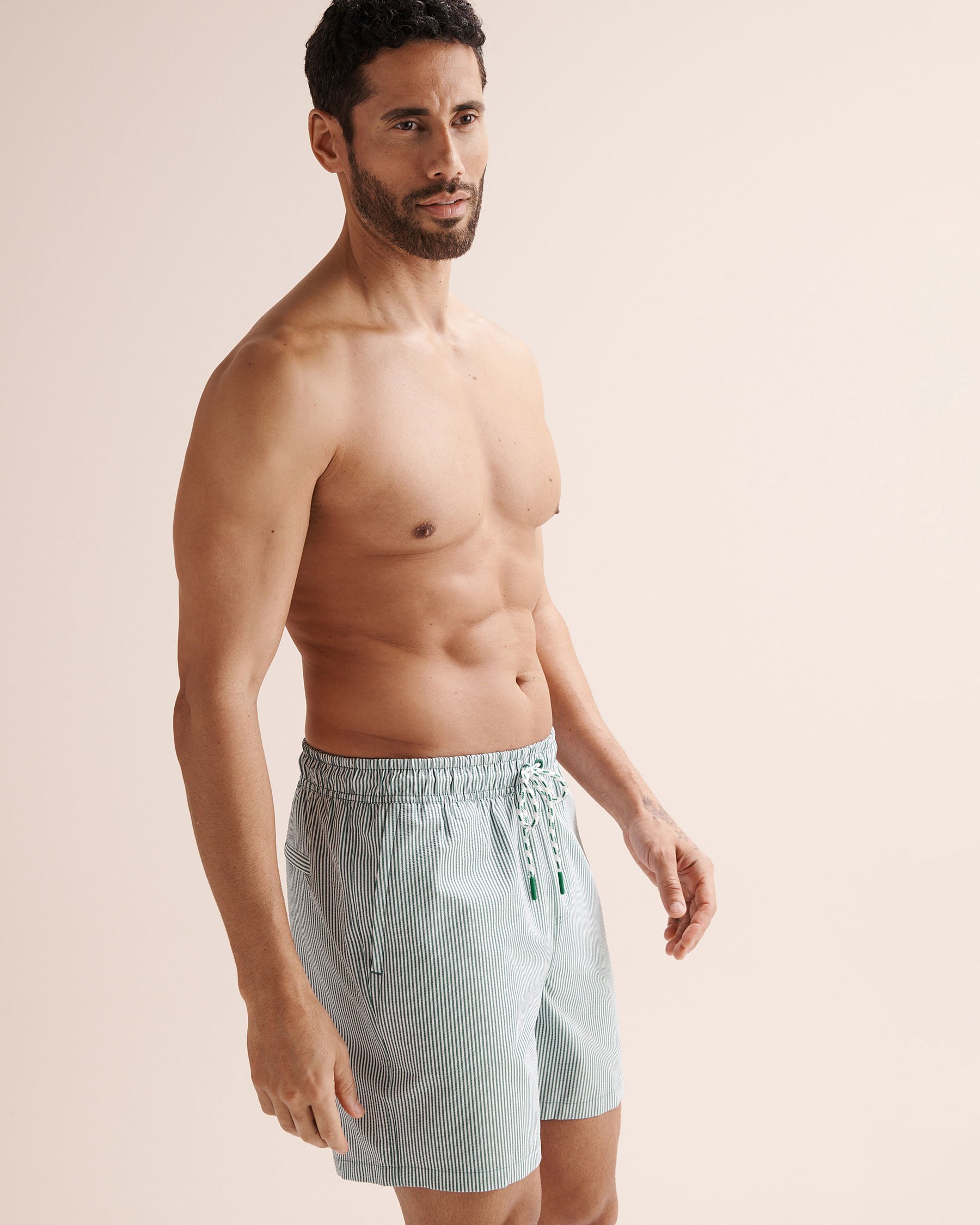 SHORELINE SEVEN Maillot volley gaufré avec doublure de compression Vert et blanc 03100074 - View5