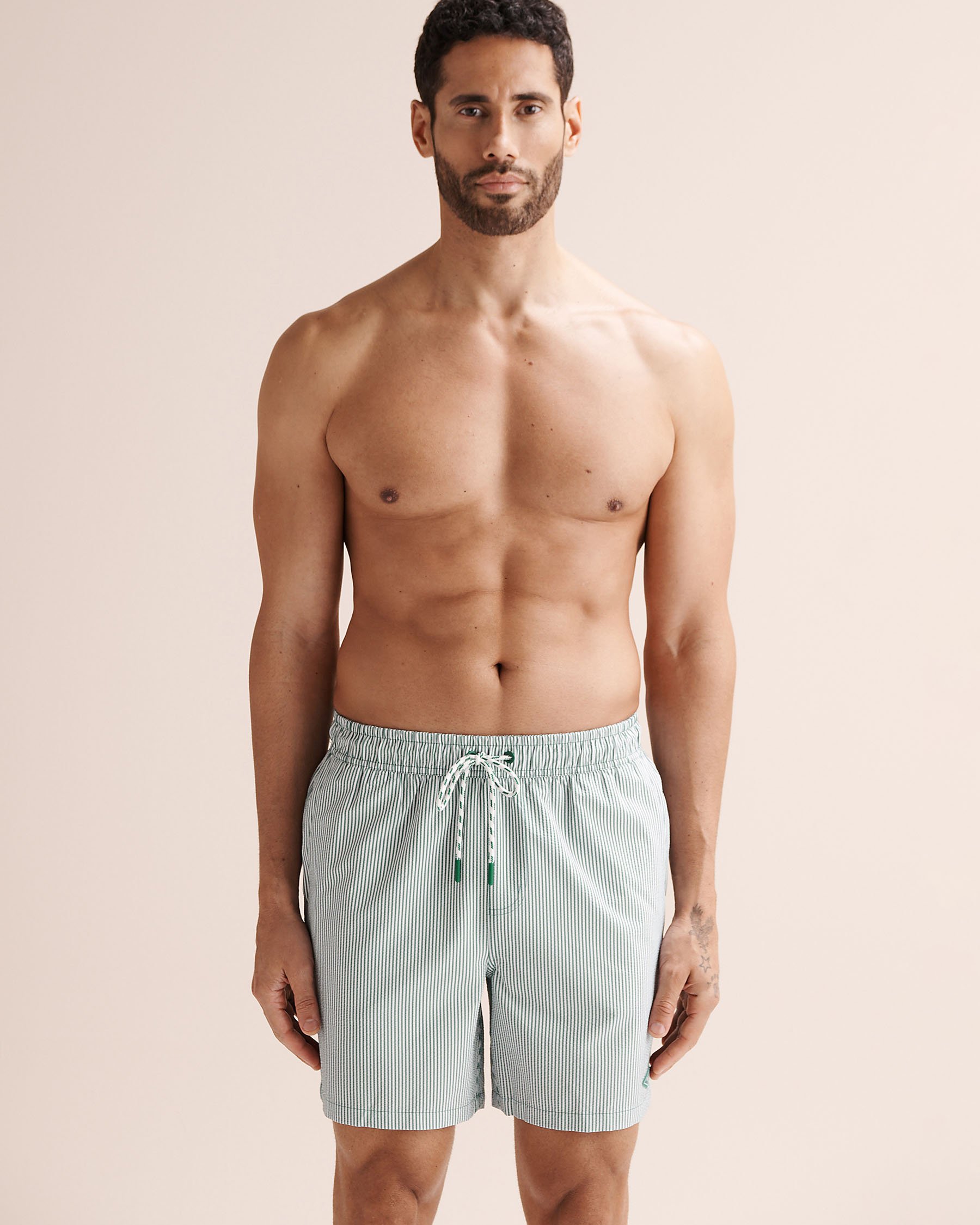 SHORELINE SEVEN Maillot volley gaufré avec doublure de compression Vert et blanc 03100074 - View6