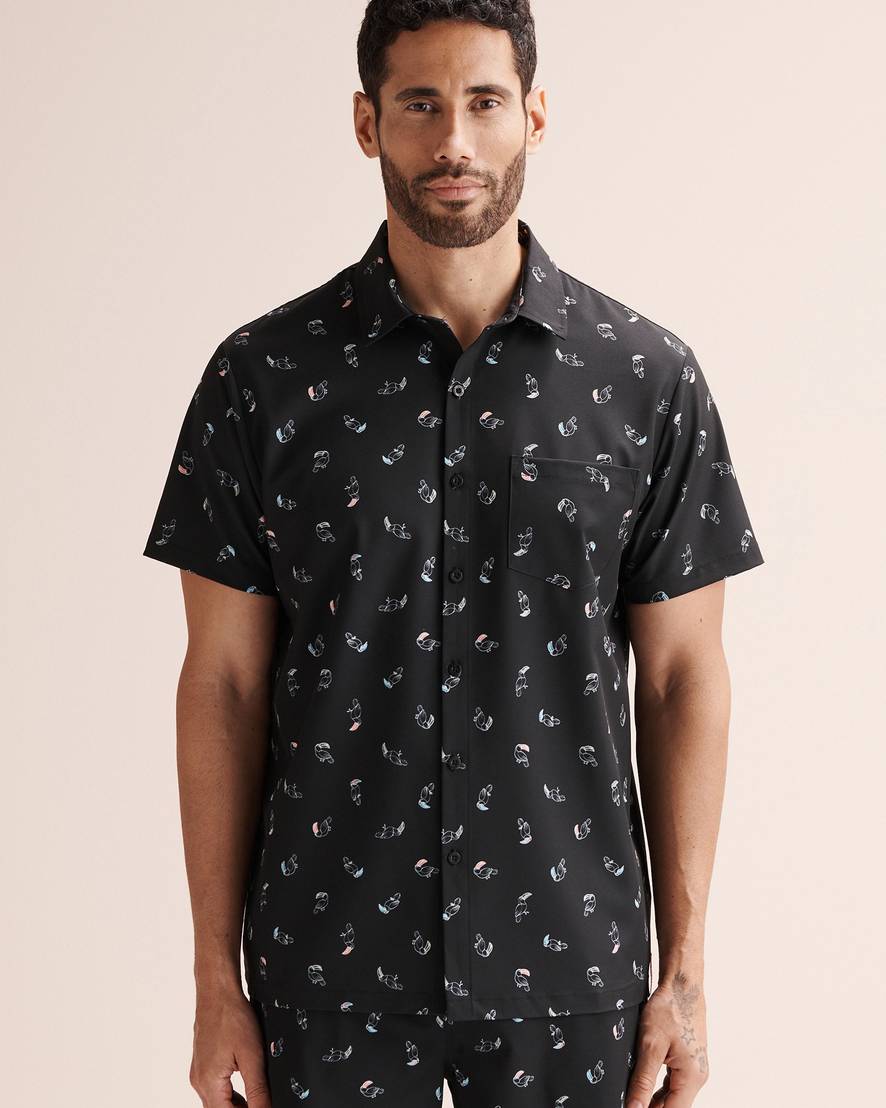 HAMABE Chemise à manches courtes Noir 04100053 - Voir6