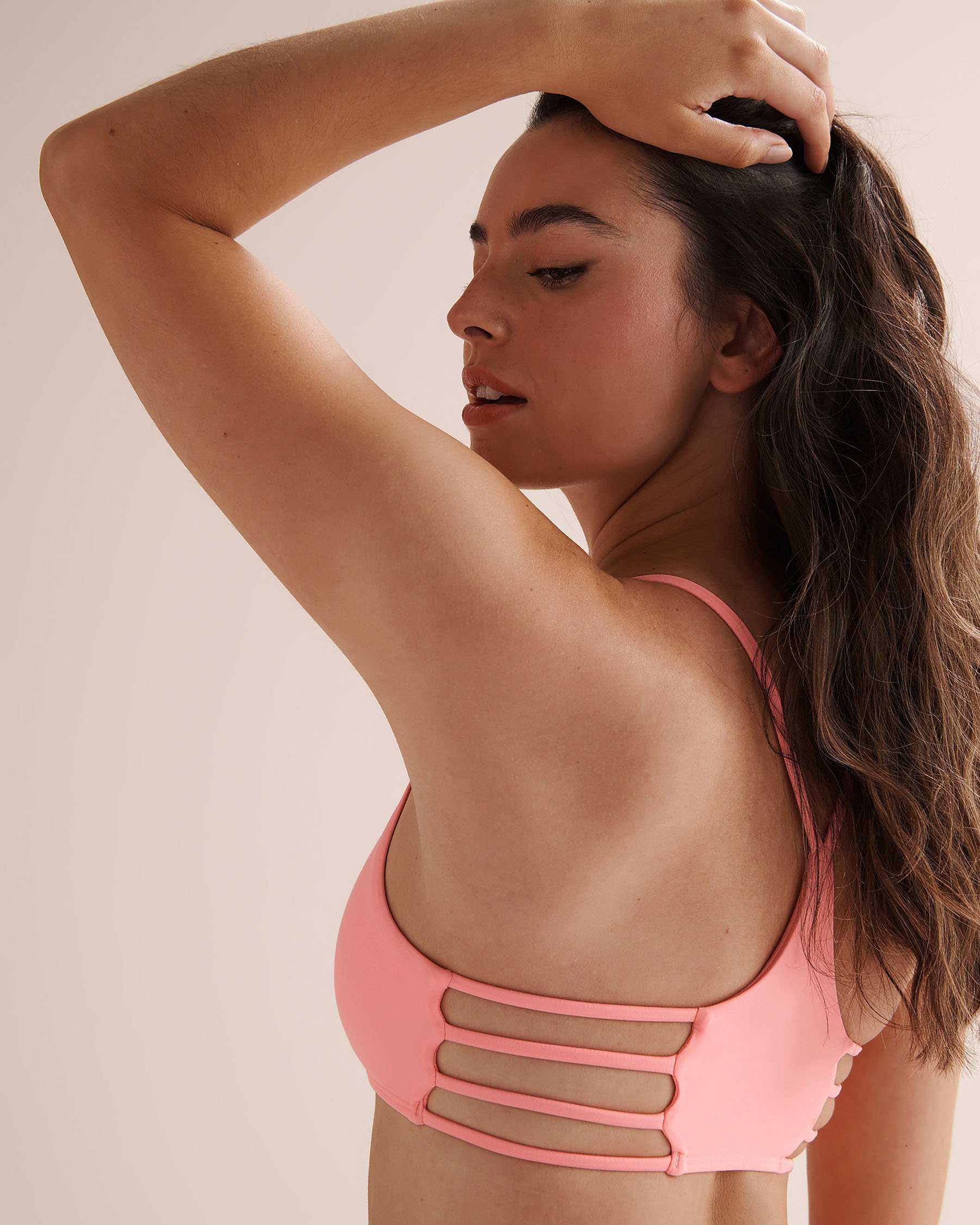 BODY GLOVE Smoothies Alani Fixed Triangle Bikini Top Coral Pink 3950603 - View3