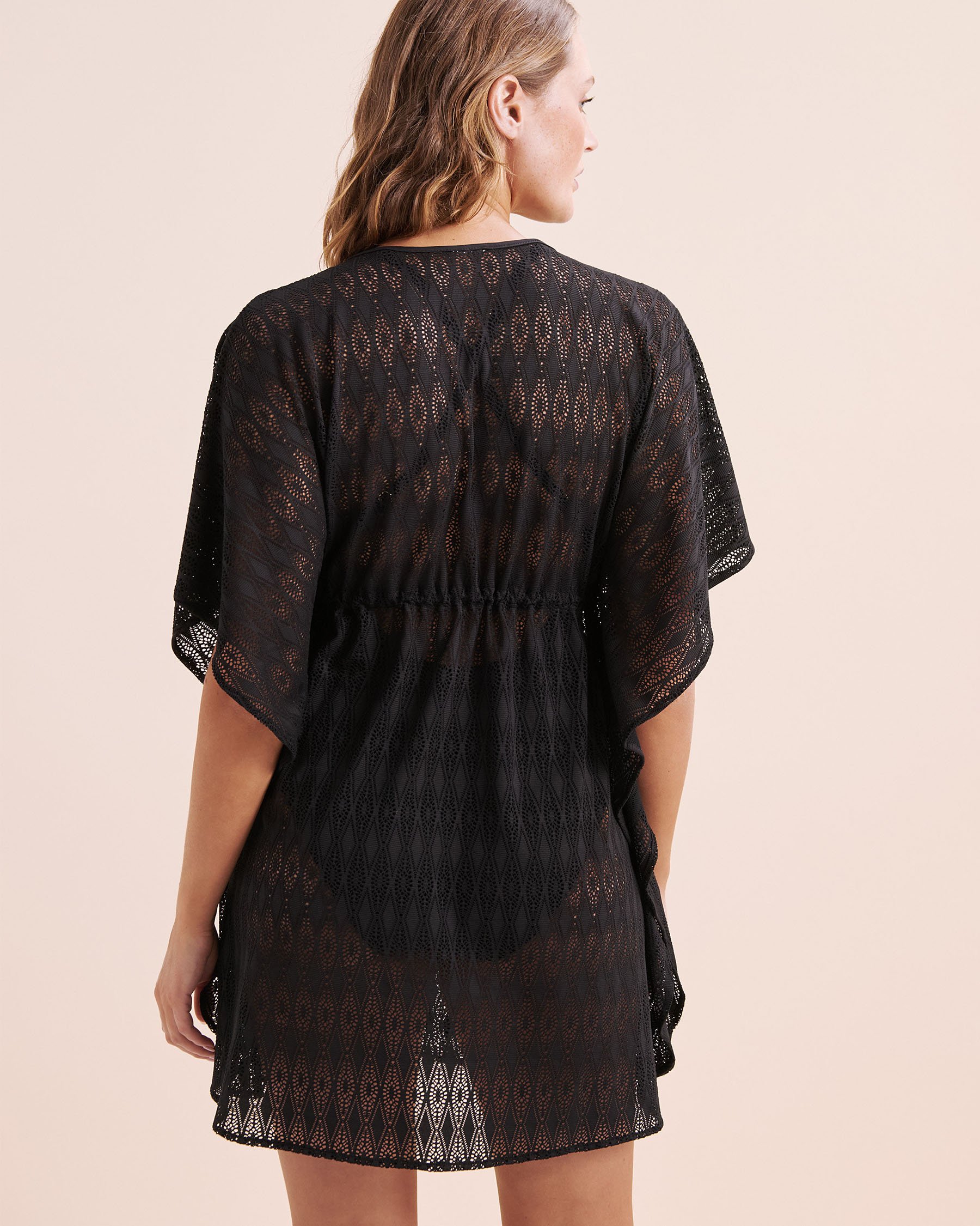 BLEU ROD BEATTIE Sunkissed Crochet Caftan Cover Up Black RBSC26801 - View2