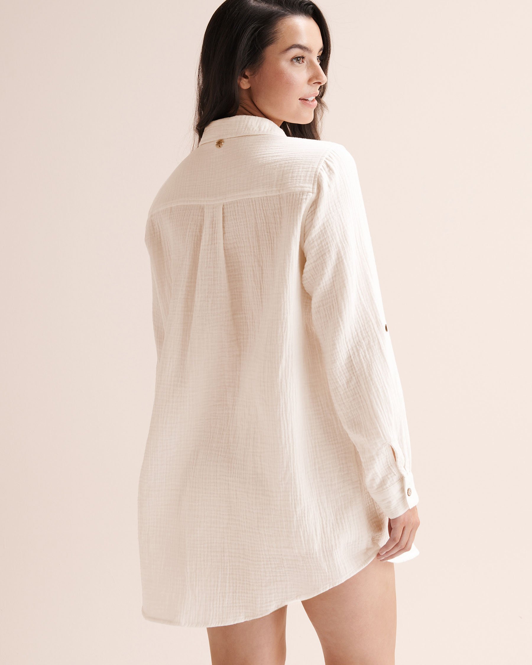 OFF THE BEACH Chemise en coton texturée Blanc 02100048 - View2