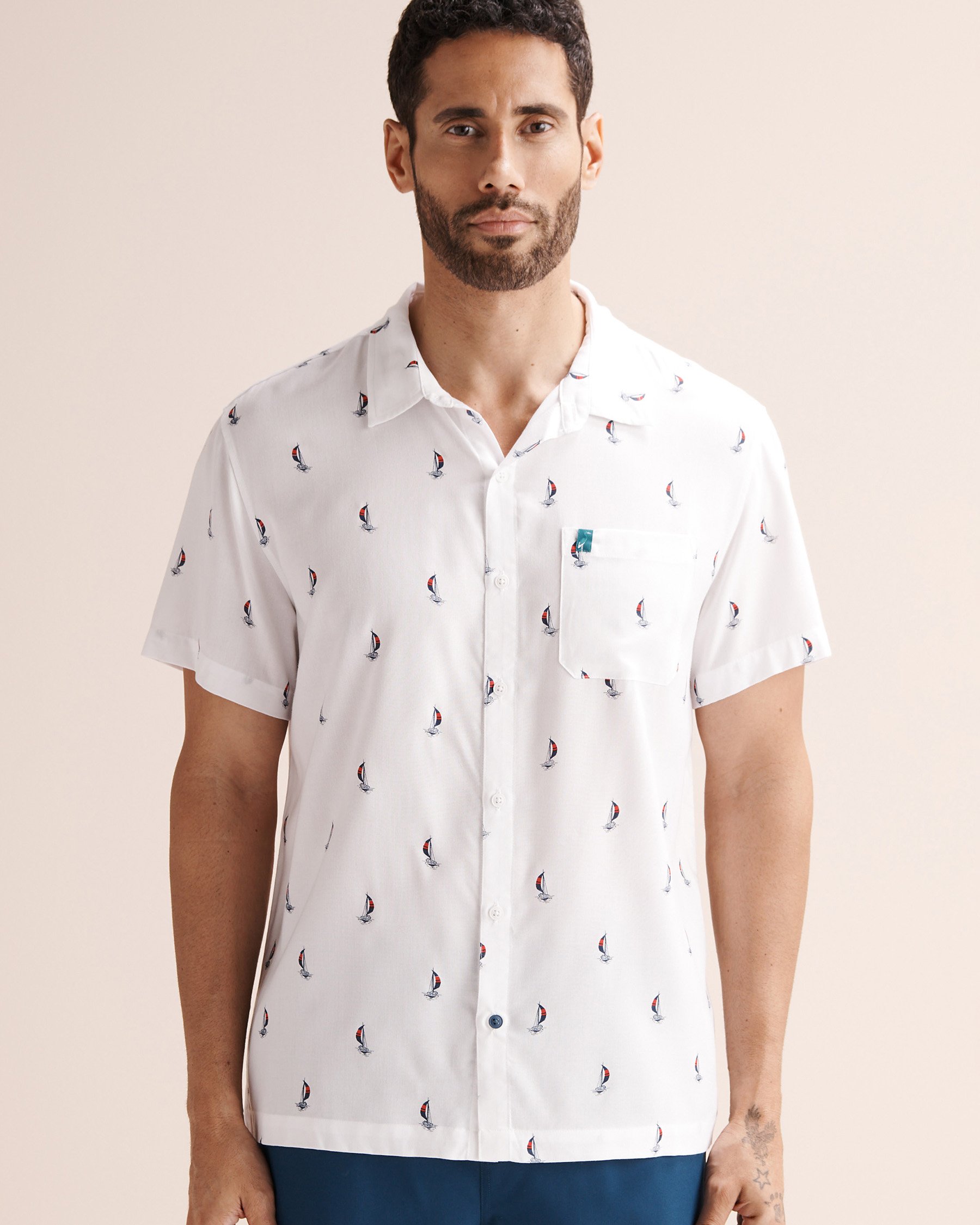 SHORELINE SEVEN Chemise à manches courtes Blanc 04100052 - Voir5