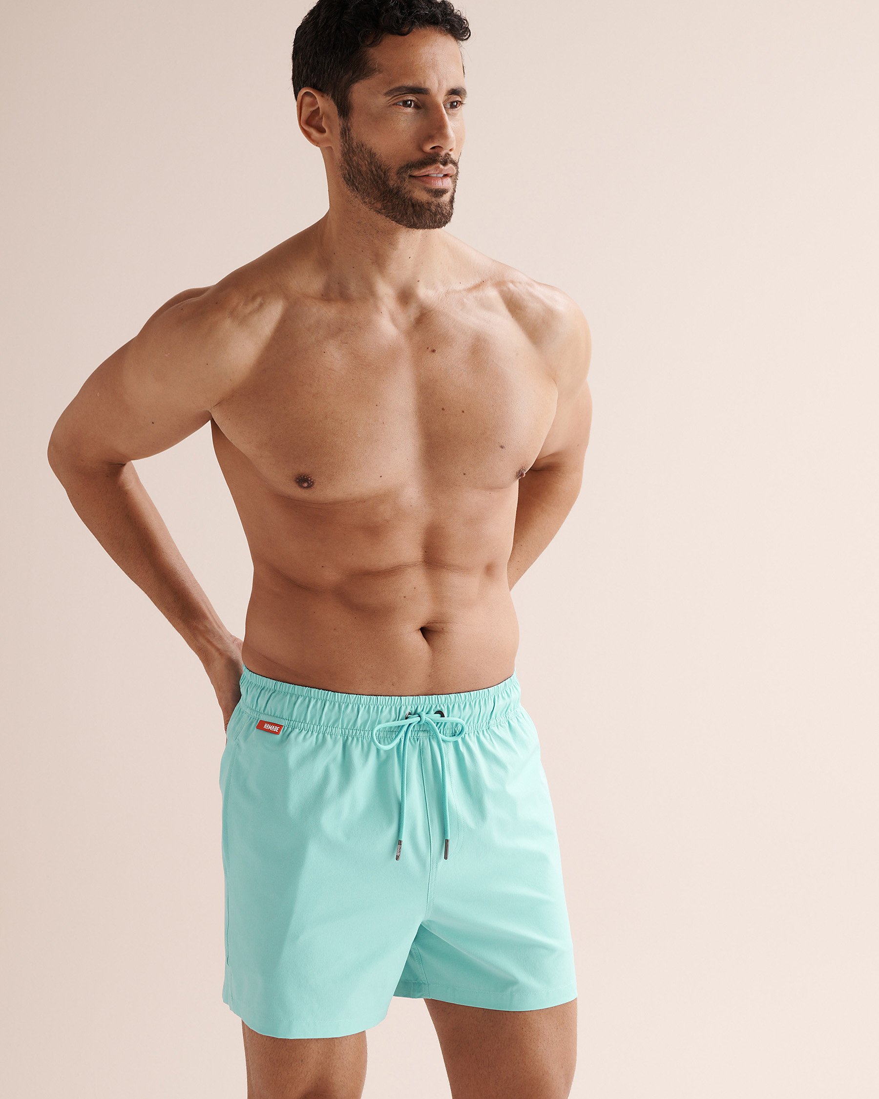 HAMABE Maillot volley avec doublure confort Bleu Curacao 03100071 - Voir4