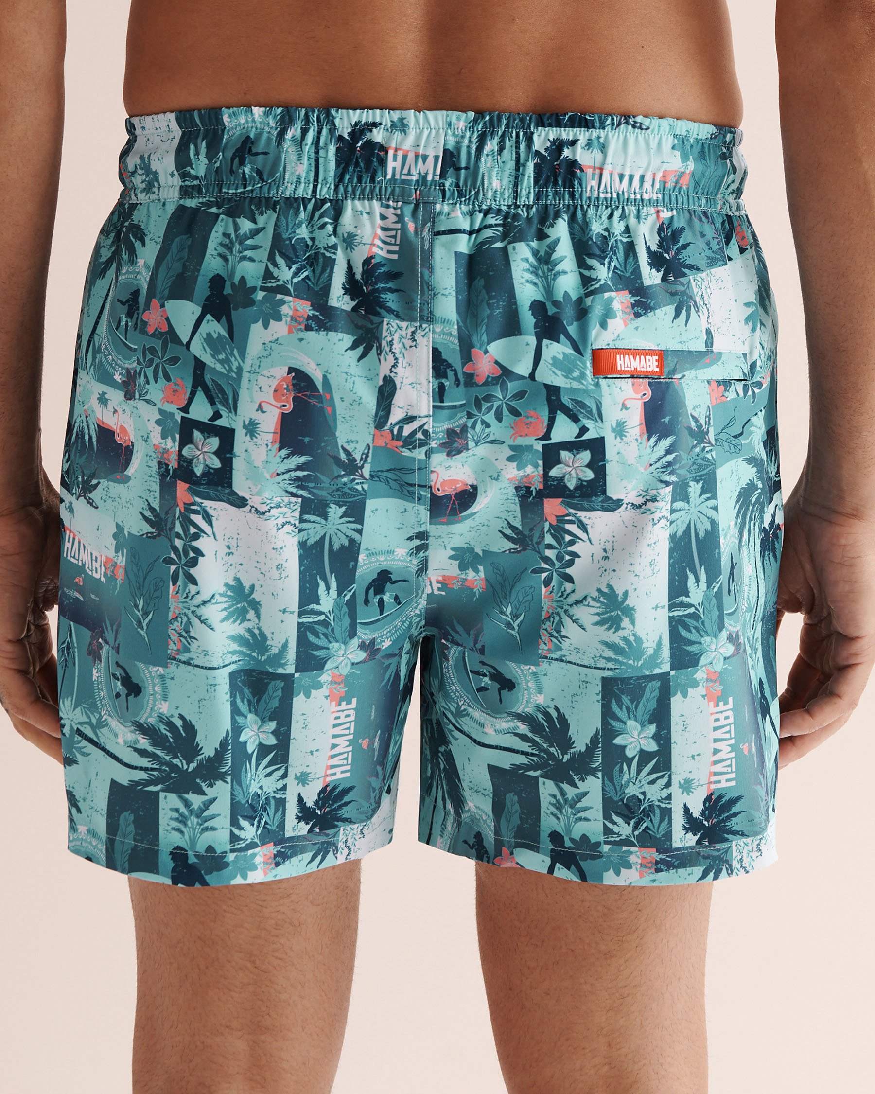 HAMABE Maillot volley avec doublure confort Bleu, blanc, rose 03100071 - View3