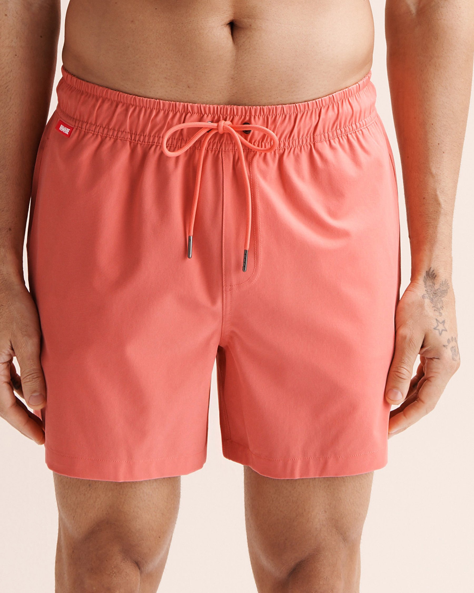 HAMABE Compression Liner Volley Swimsuit Coral Pink 03100070 - View1