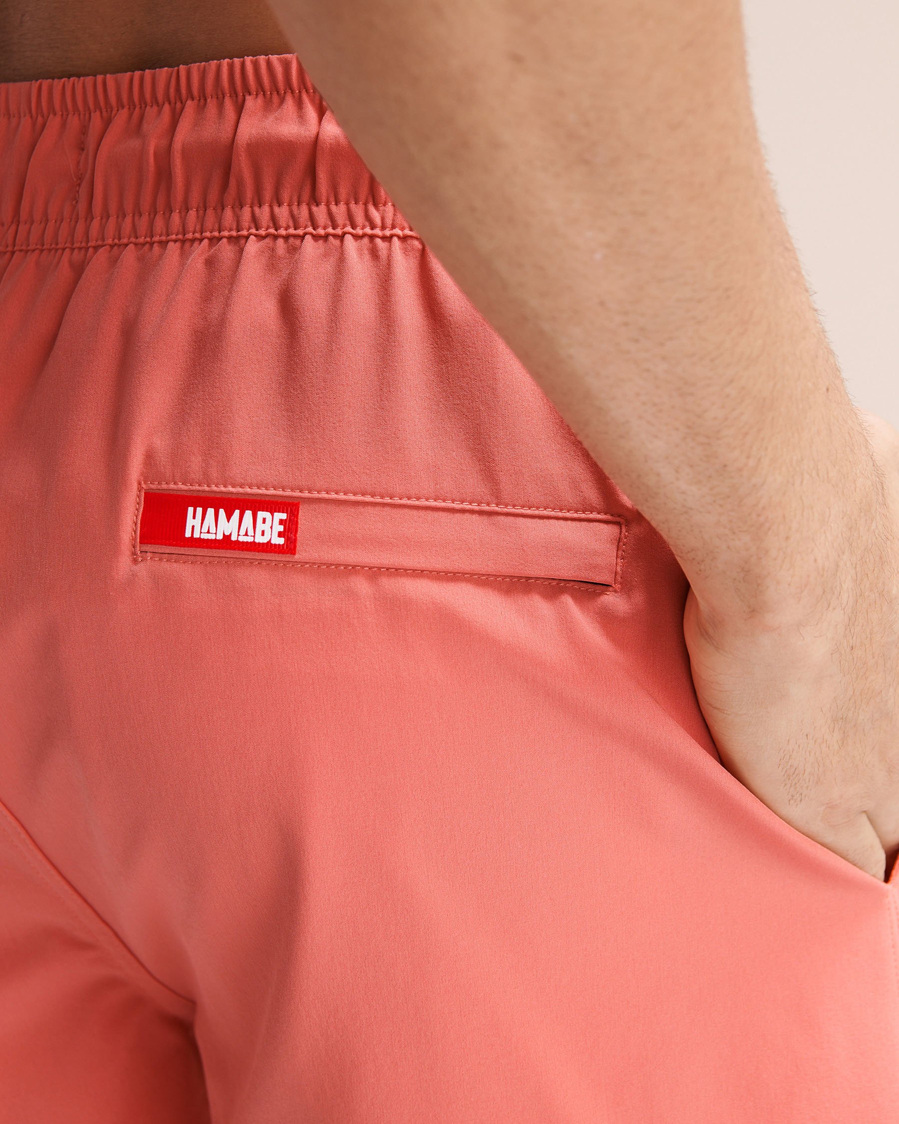 HAMABE Compression Liner Volley Swimsuit Coral Pink 03100070 - View4