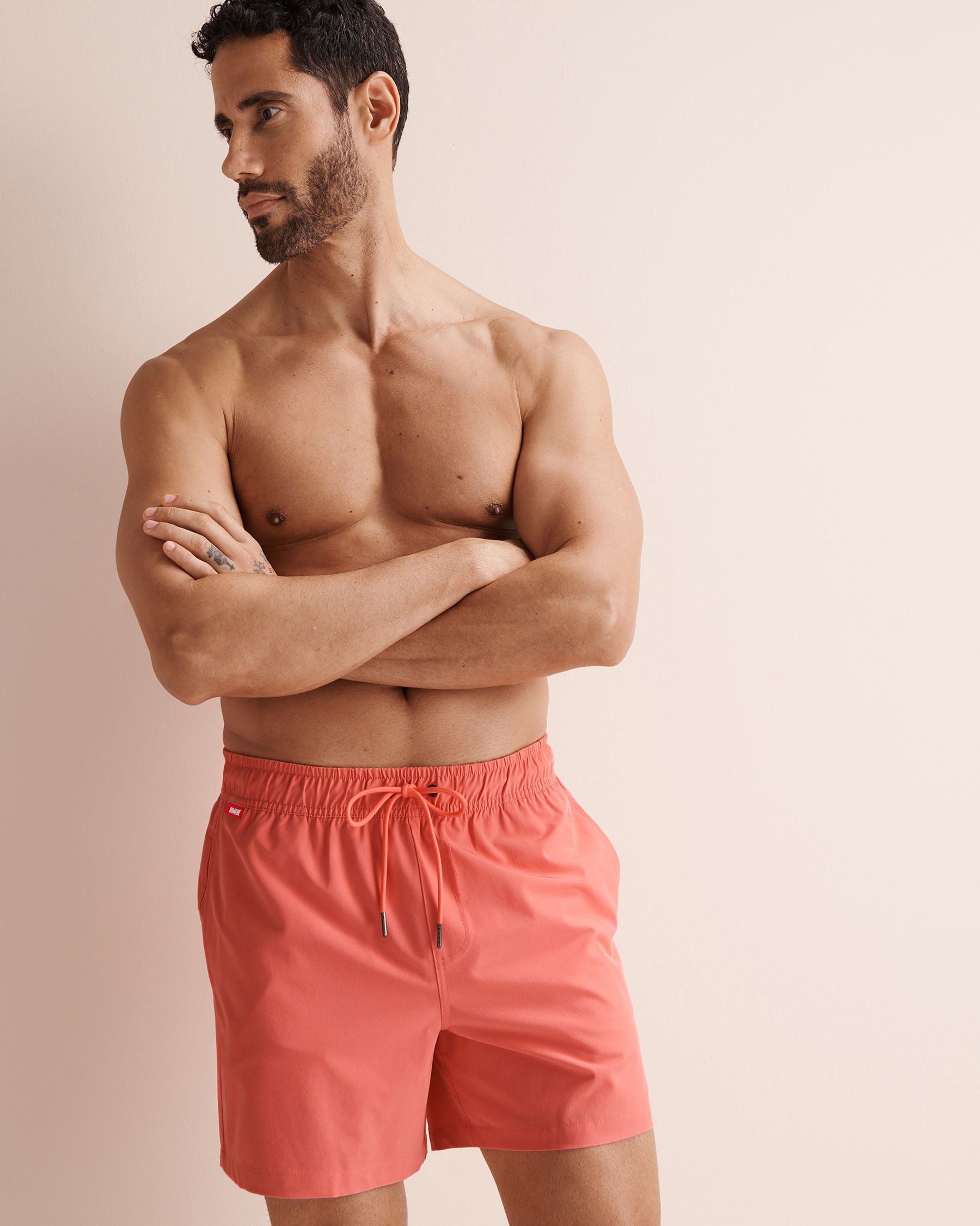 HAMABE Compression Liner Volley Swimsuit Coral Pink 03100070 - View5