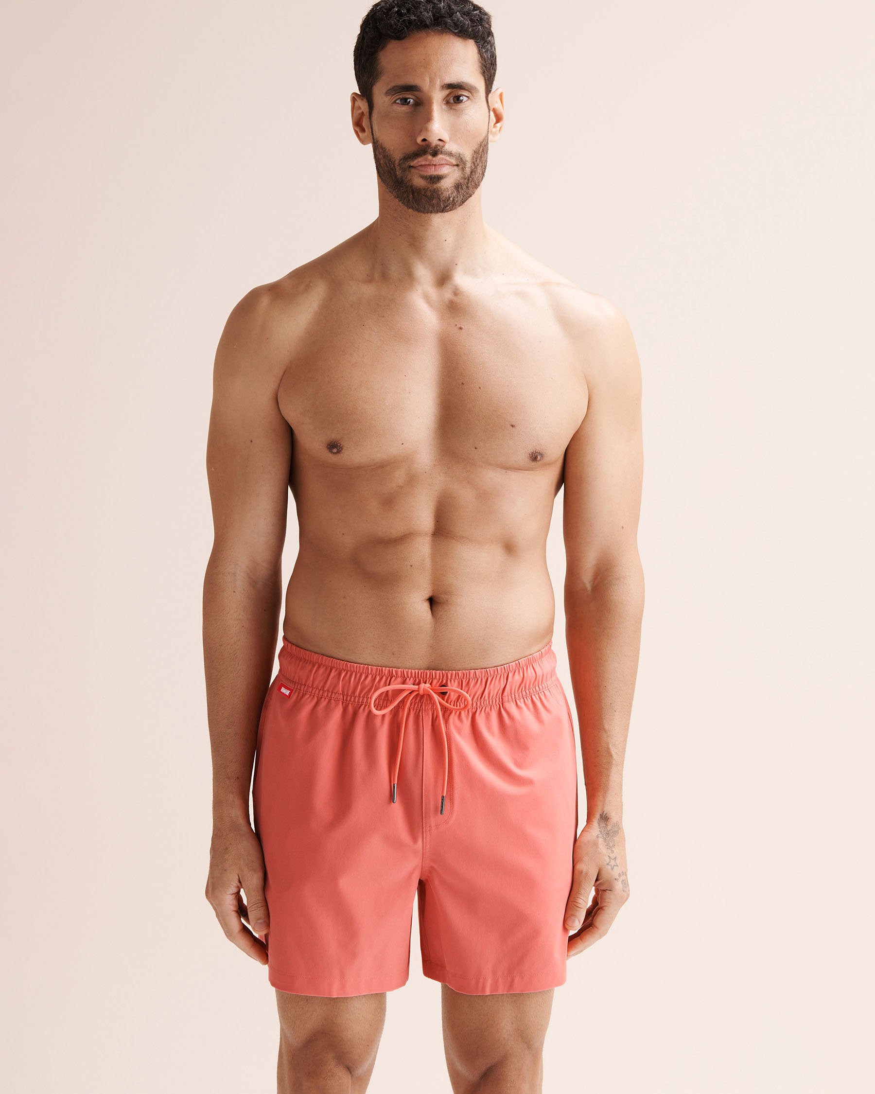 HAMABE Compression Liner Volley Swimsuit Coral Pink 03100070 - View6