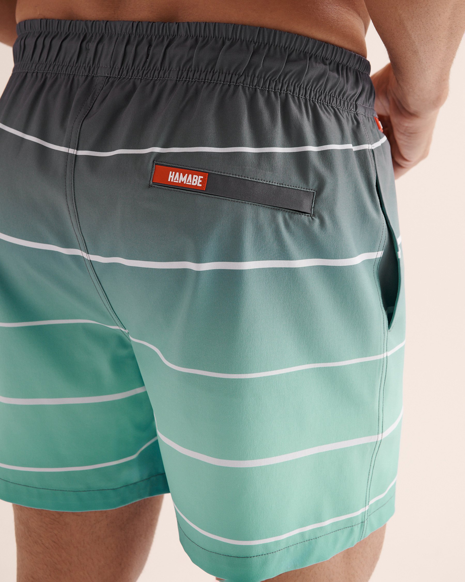 HAMABE Compression Liner Volley Swimsuit Grey, White, Blue 03100070 - View4