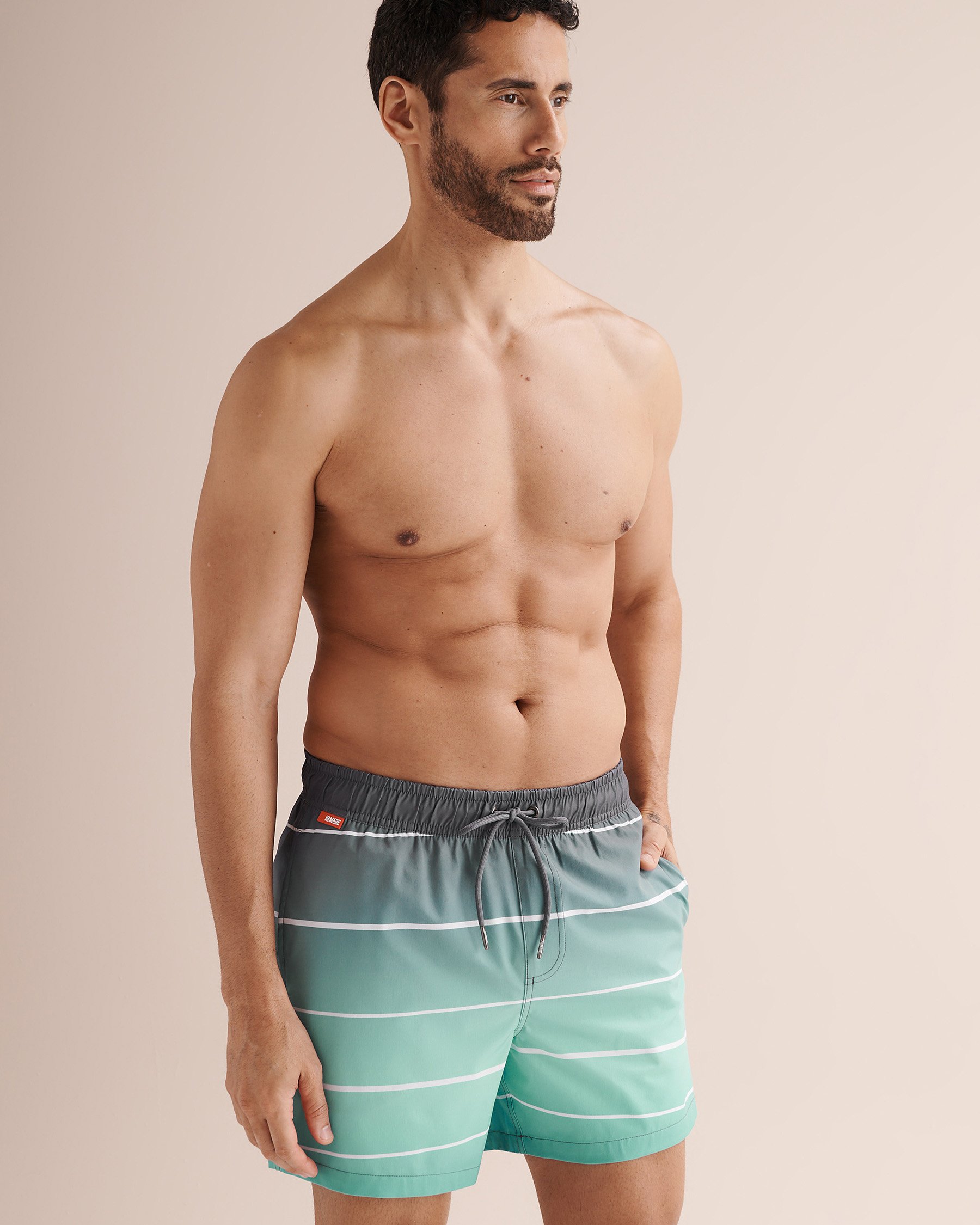 HAMABE Compression Liner Volley Swimsuit Grey, White, Blue 03100070 - View5