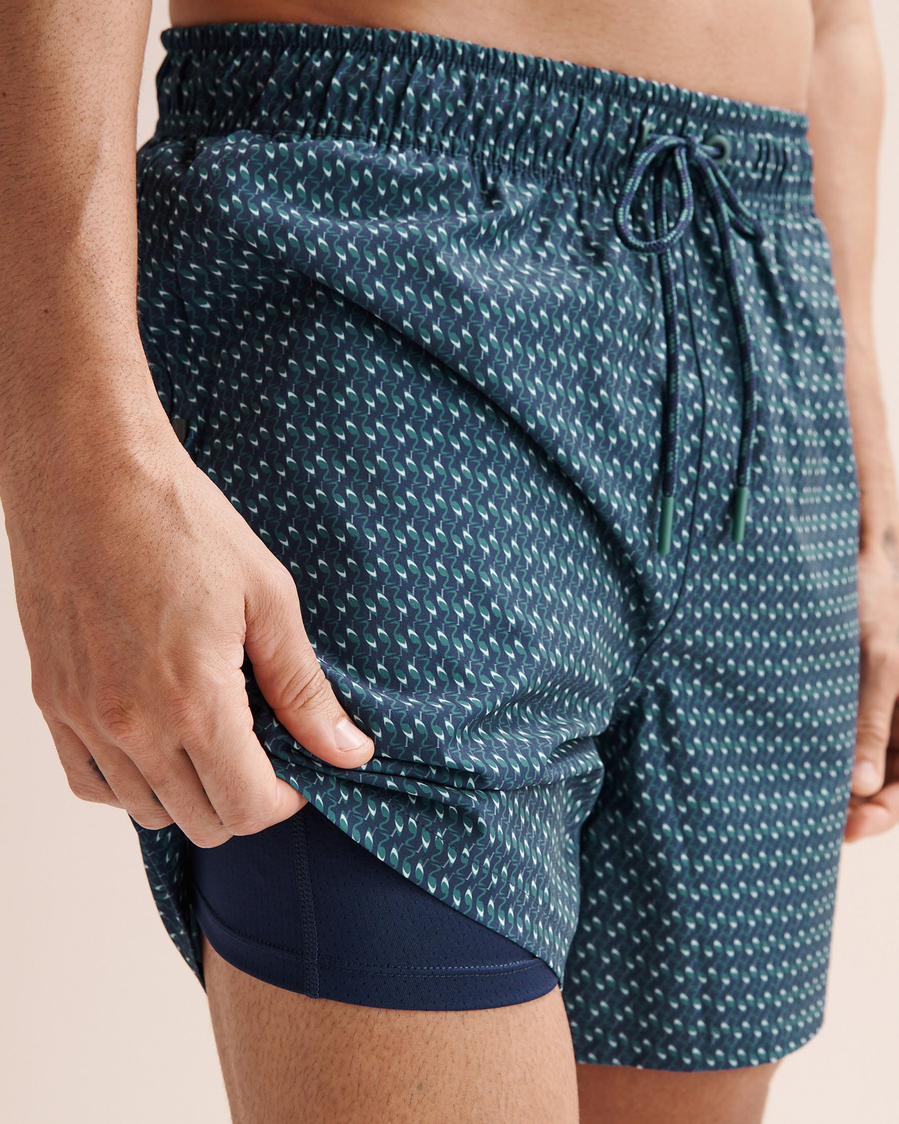 SHORELINE SEVEN Maillot volley avec doublure de compression Bleu 03100073 - Voir3