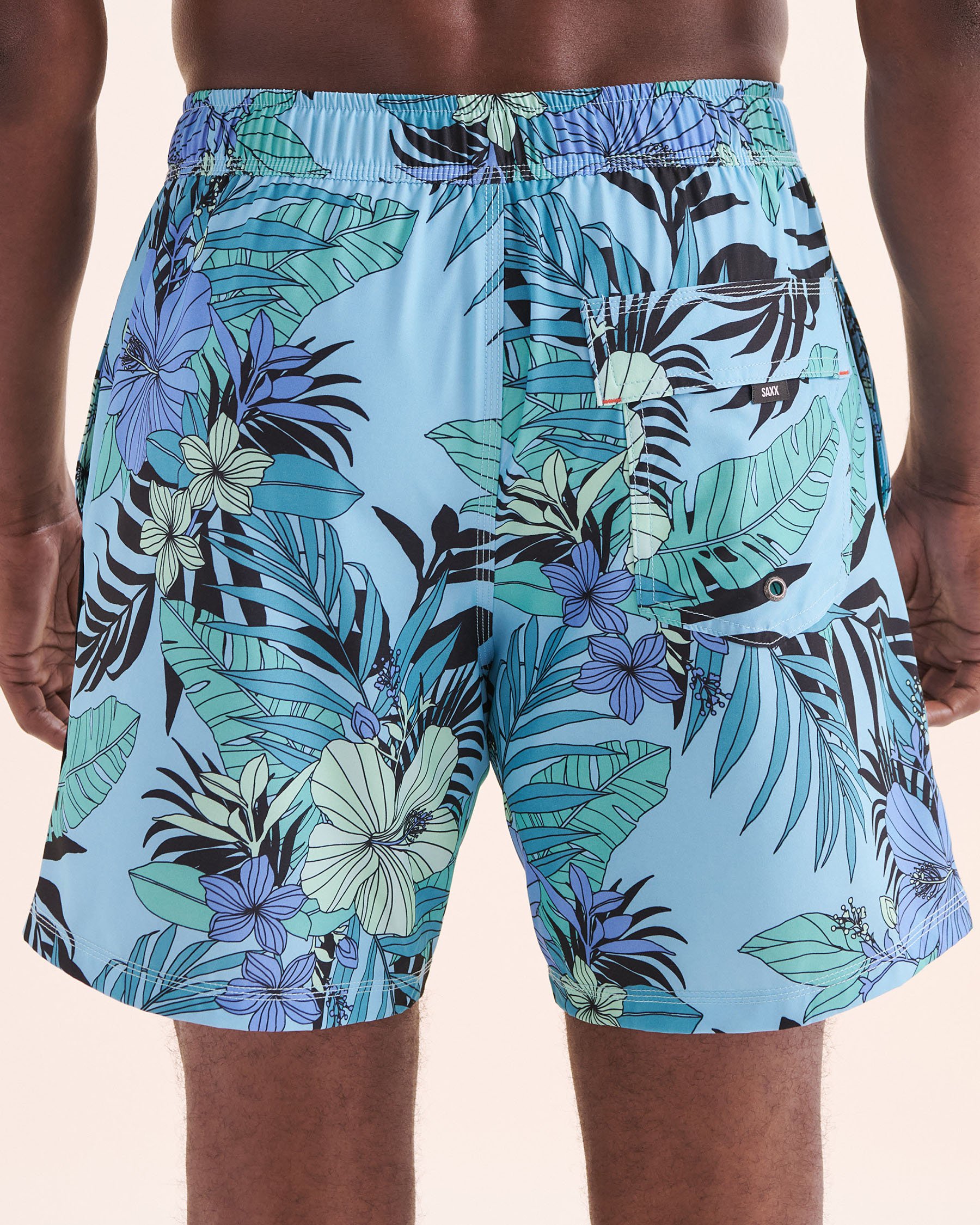 SAXX Maillot volley 2 en 1 extensible 7" avec doublure Oh Buoy Bleu 26S05R7 - View2