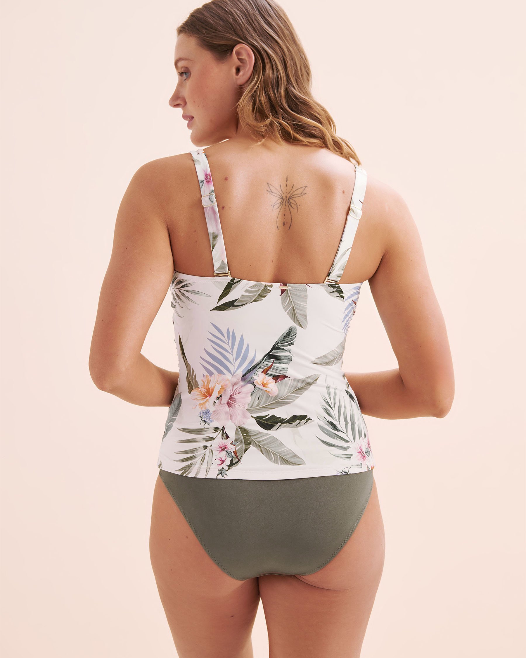 EVERYDAY SUNDAY Bow Tankini Top White ESBEAW05655 - View2