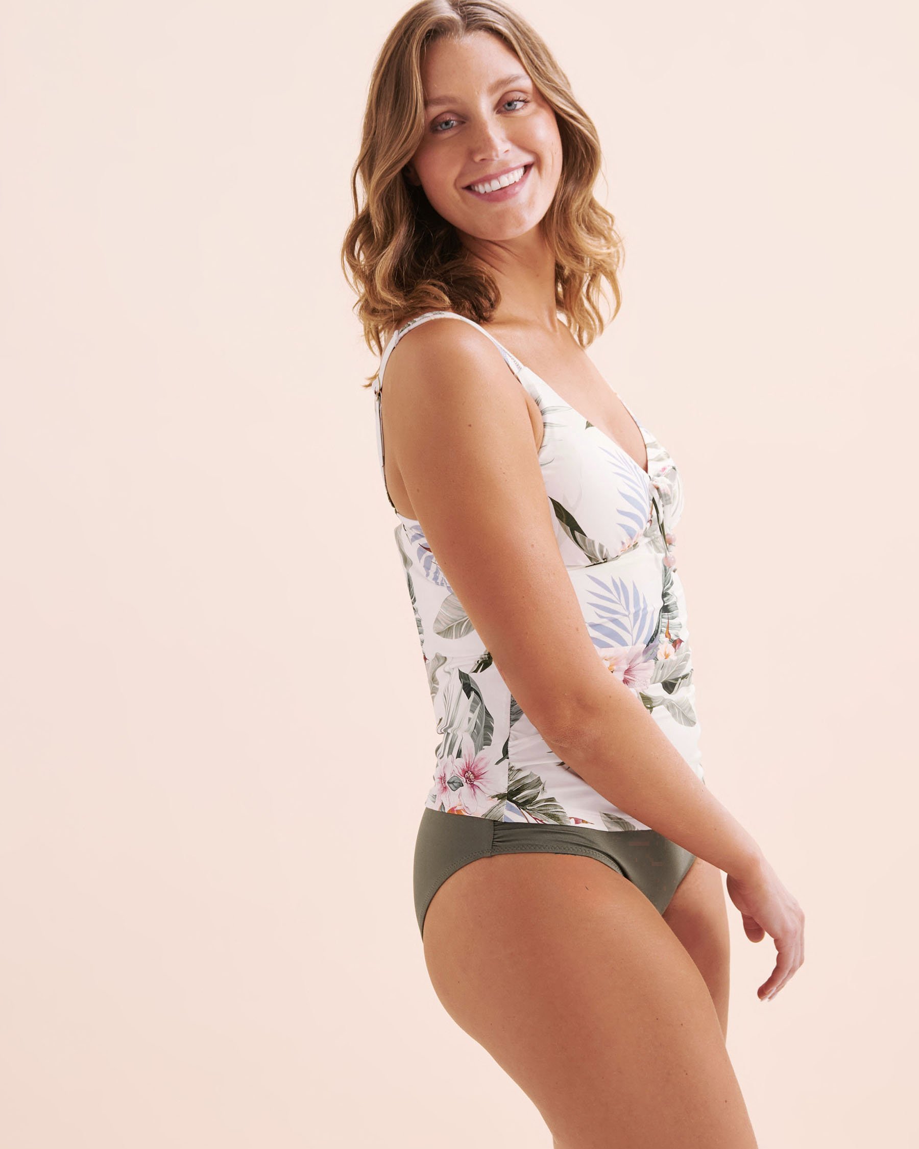 EVERYDAY SUNDAY Bow Tankini Top White ESBEAW05655 - View6