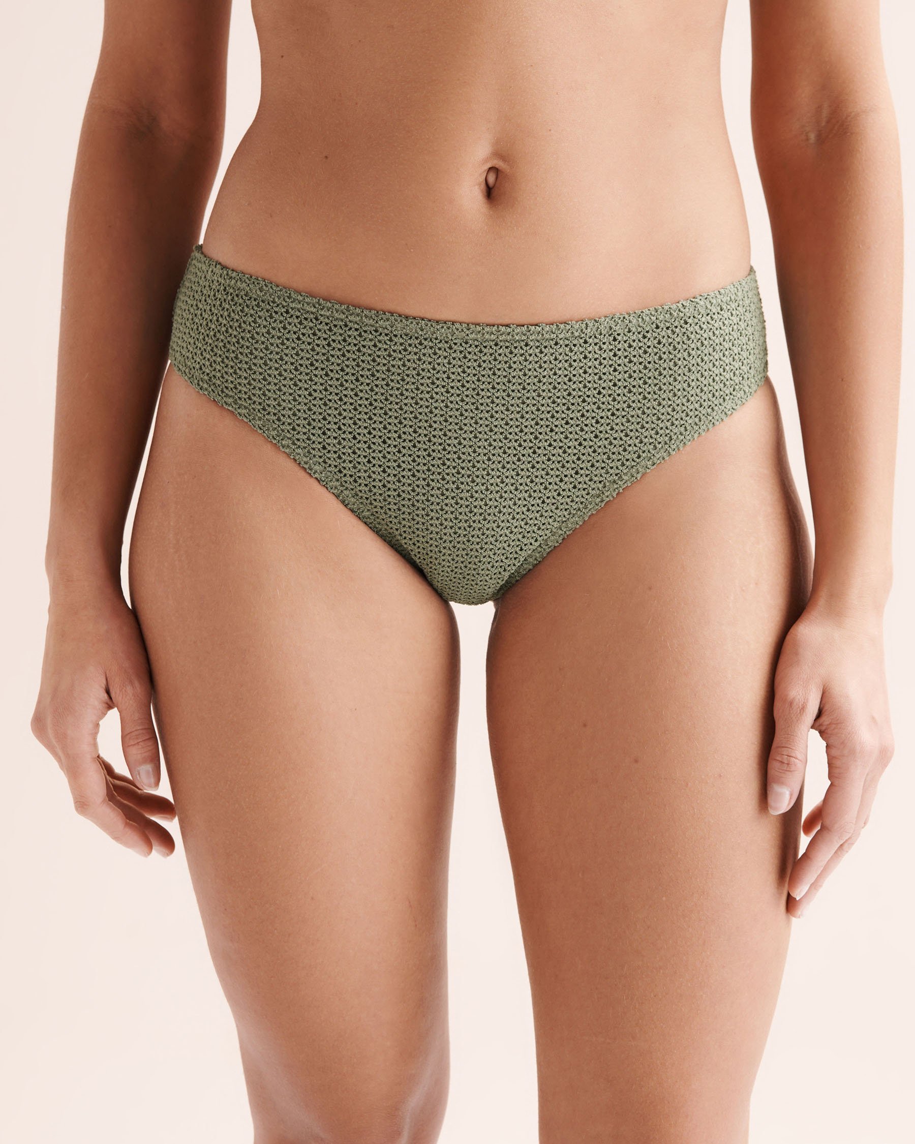 MY BIKINI STORY Crochet Cheeky Bikini Bottom Green 01300559 - View1