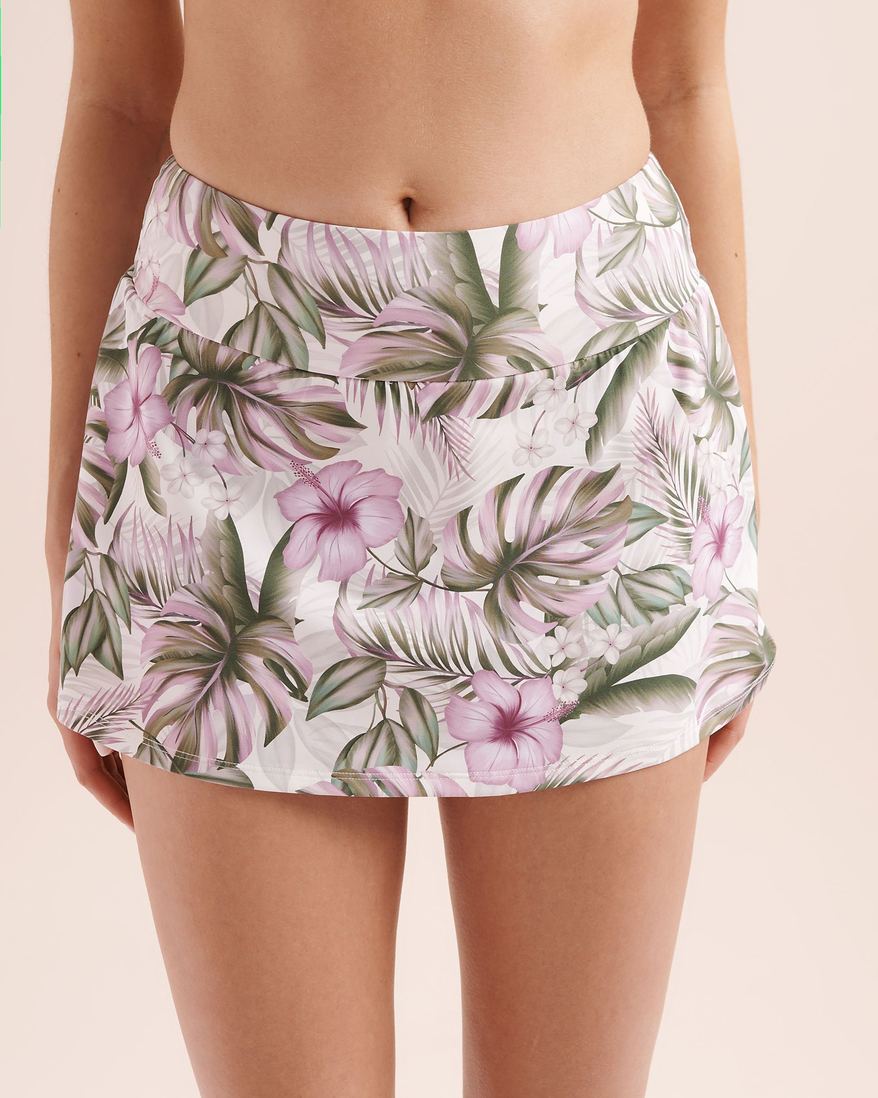 EAU DE SEA Exotic High-Rise Skirt Bikini Bottom White 01300572 - View1