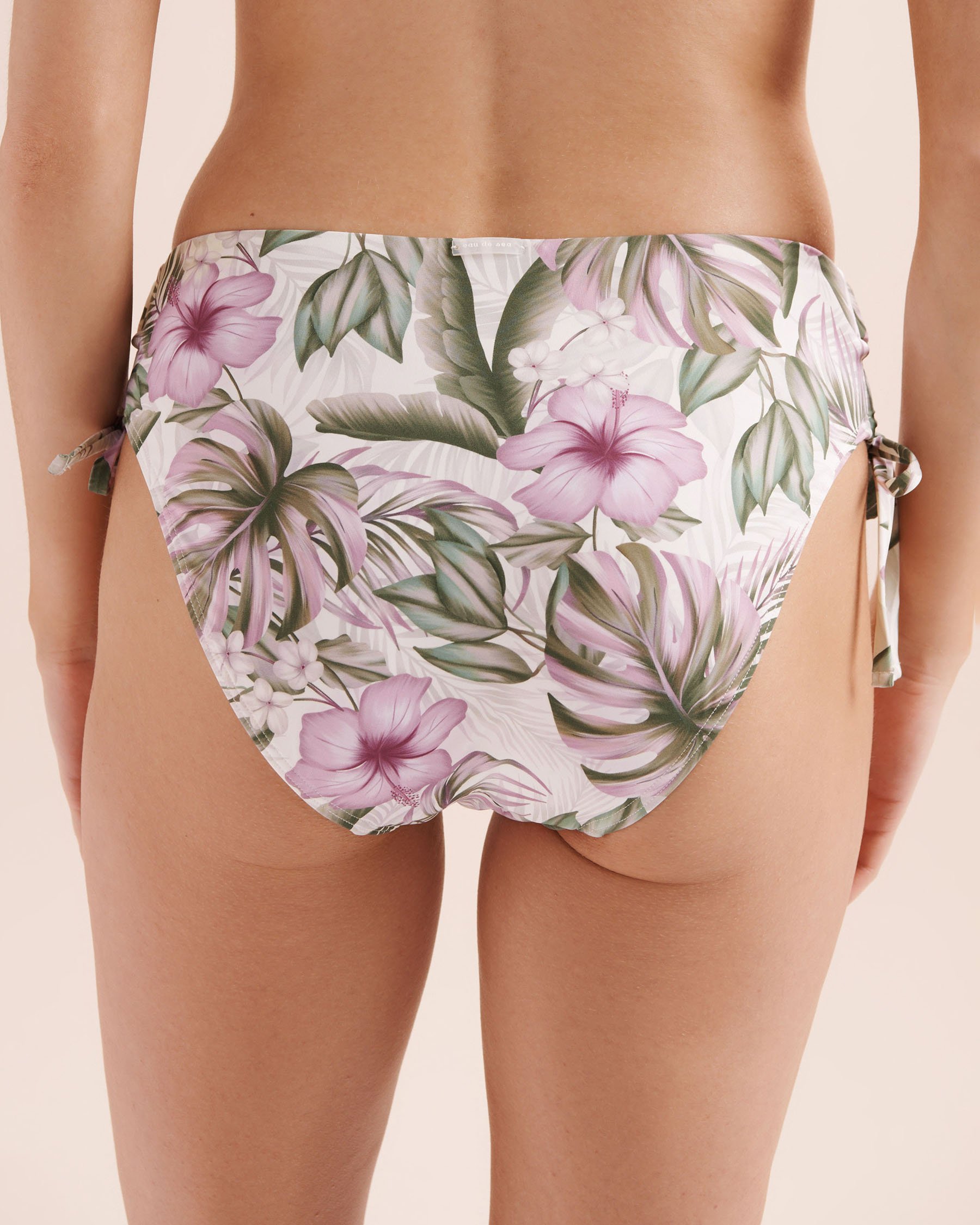 EAU DE SEA Exotic Mid-Rise Side Ties Bikini Bottom White 01300571 - View2