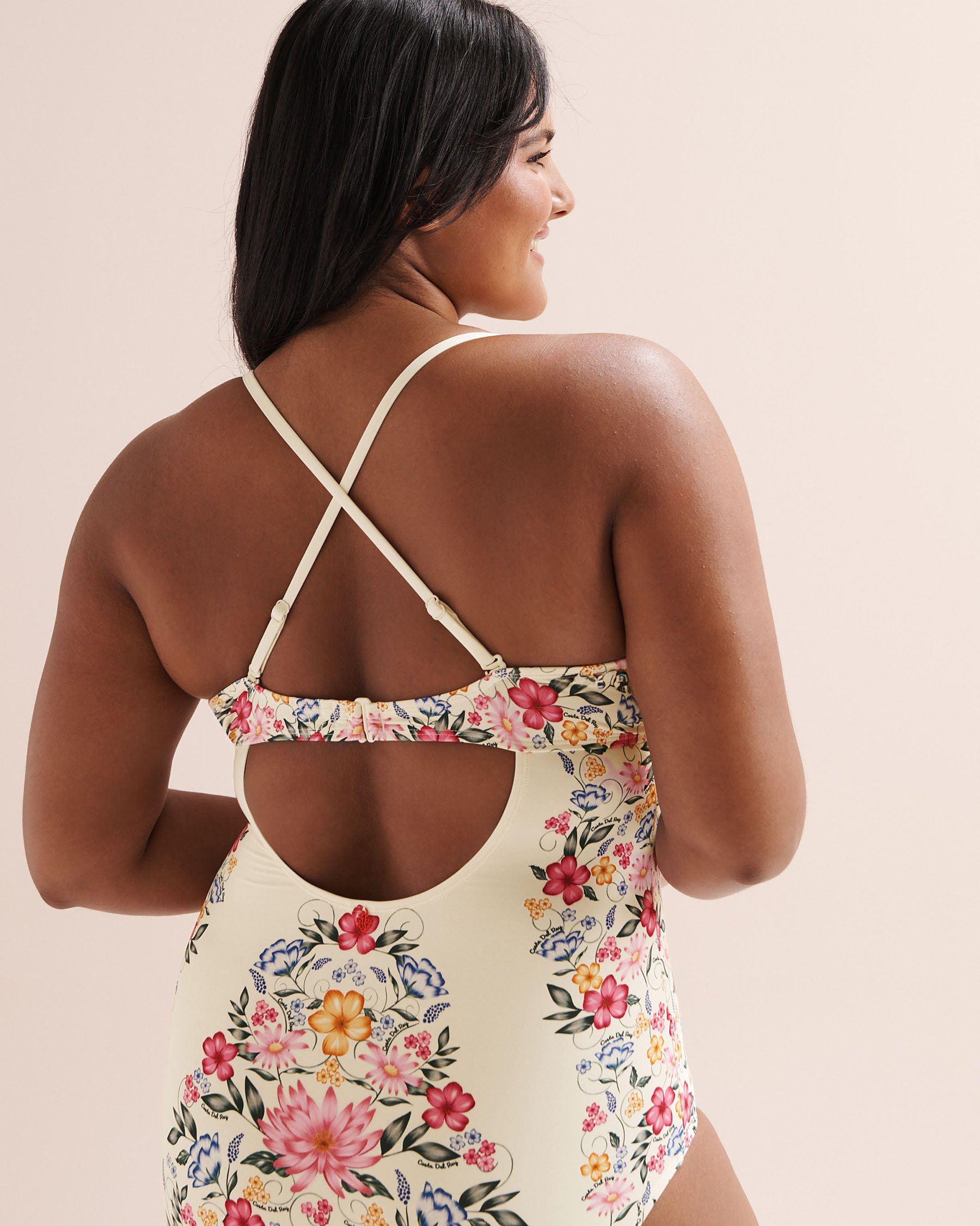 COSTA DEL REY Floral One-Piece Swimsuit Beige 01400136 - View14
