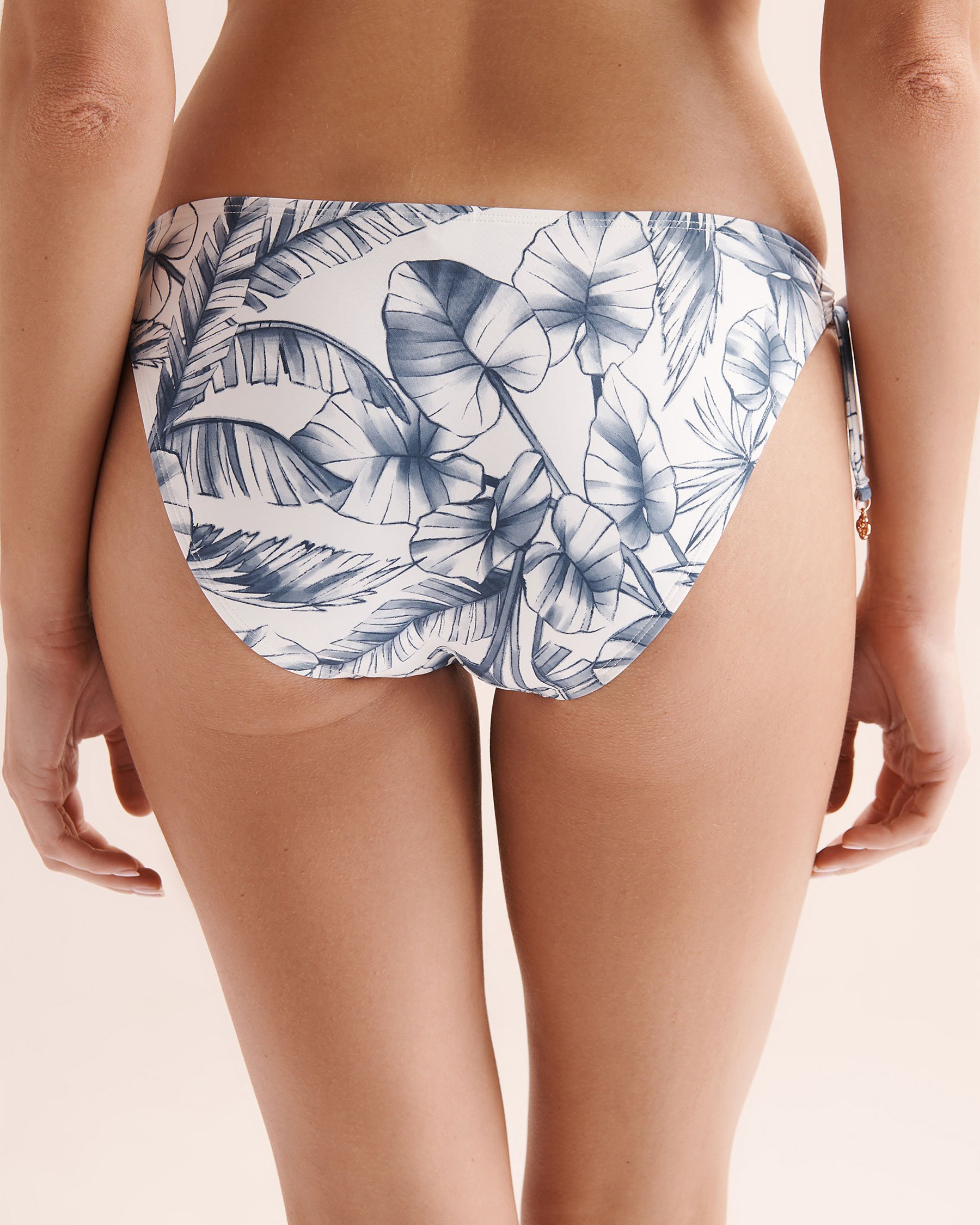 TURQUOISE COUTURE Foliage Side Tie Bikini Bottom White 01300566 - View2