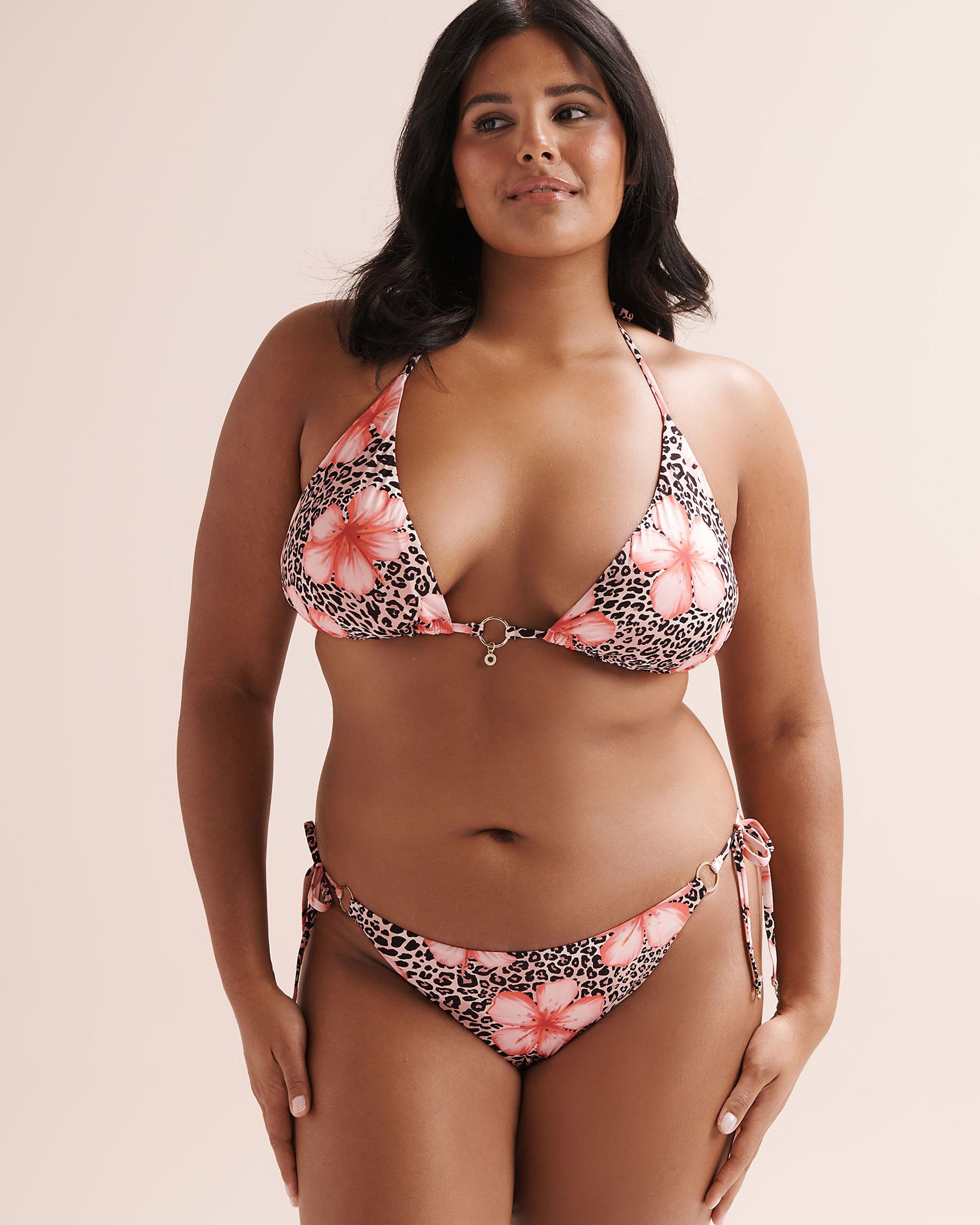 SEATONIC Leopard Floral Cheeky Bikini Bottom Beige 01300557 - View8