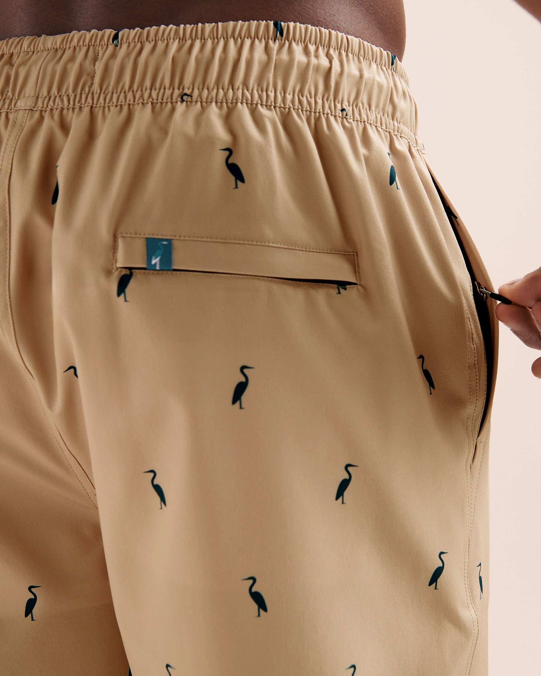 SHORELINE SEVEN Long Liner 6'' Volley Swimsuit Beige 03100077 - View3