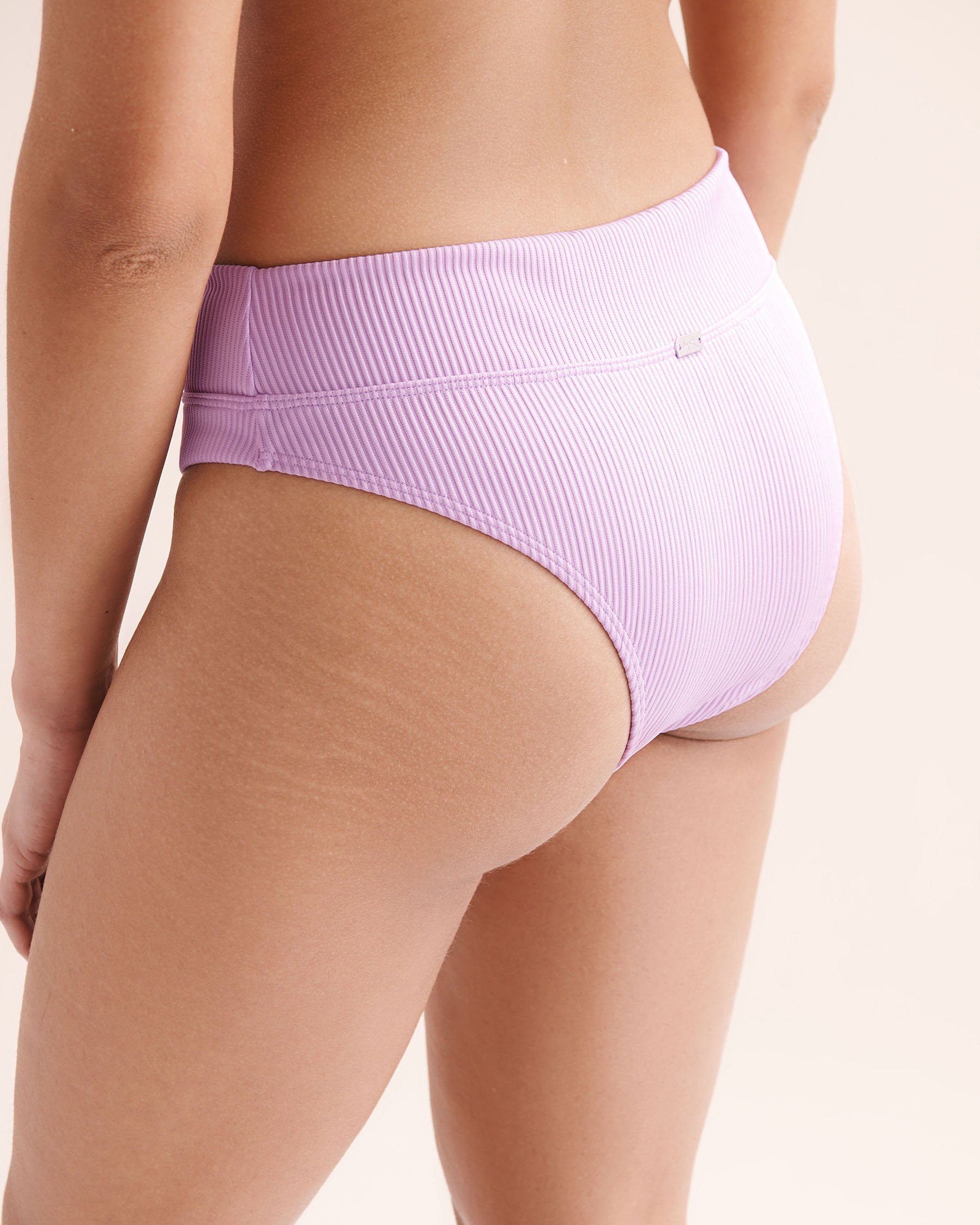 TROPIK Ribbed Cheeky Bikini Bottom Lavender Purple 01300554 - View3