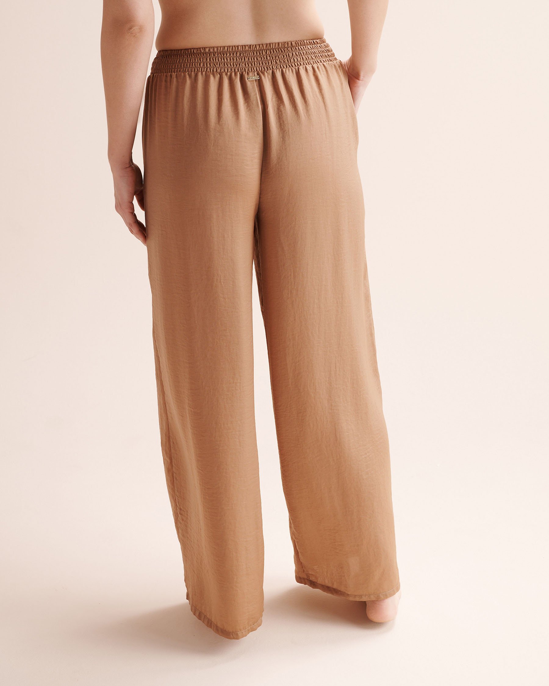 SANTEMARE Satin Pants Brown 02200115 - View2