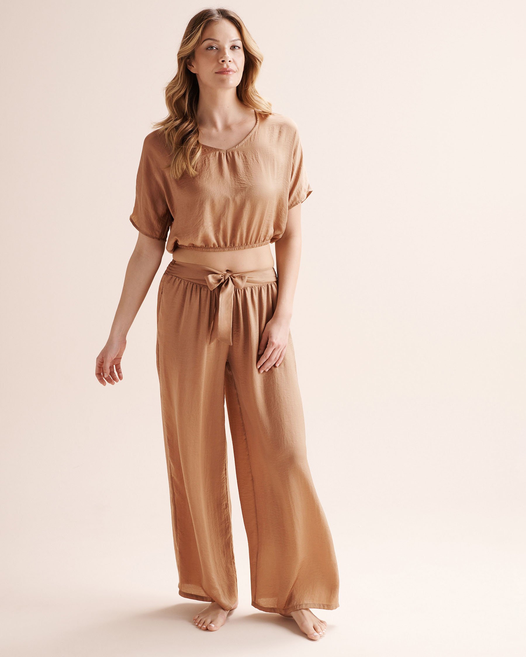 SANTEMARE Satin Top Brown 02100049 - View1