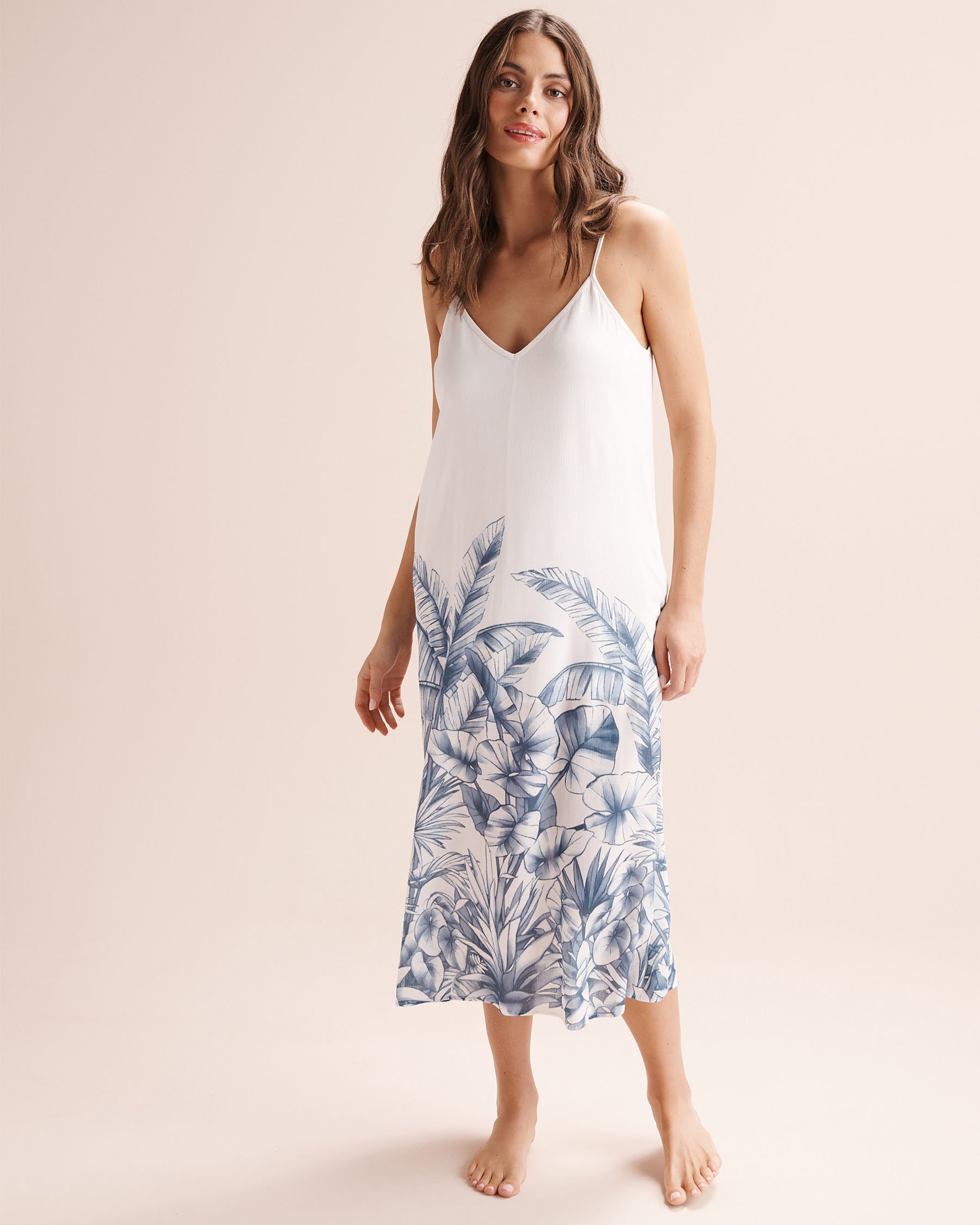 TURQUOISE COUTURE Robe midi texturée Blanc 02300193 - View1