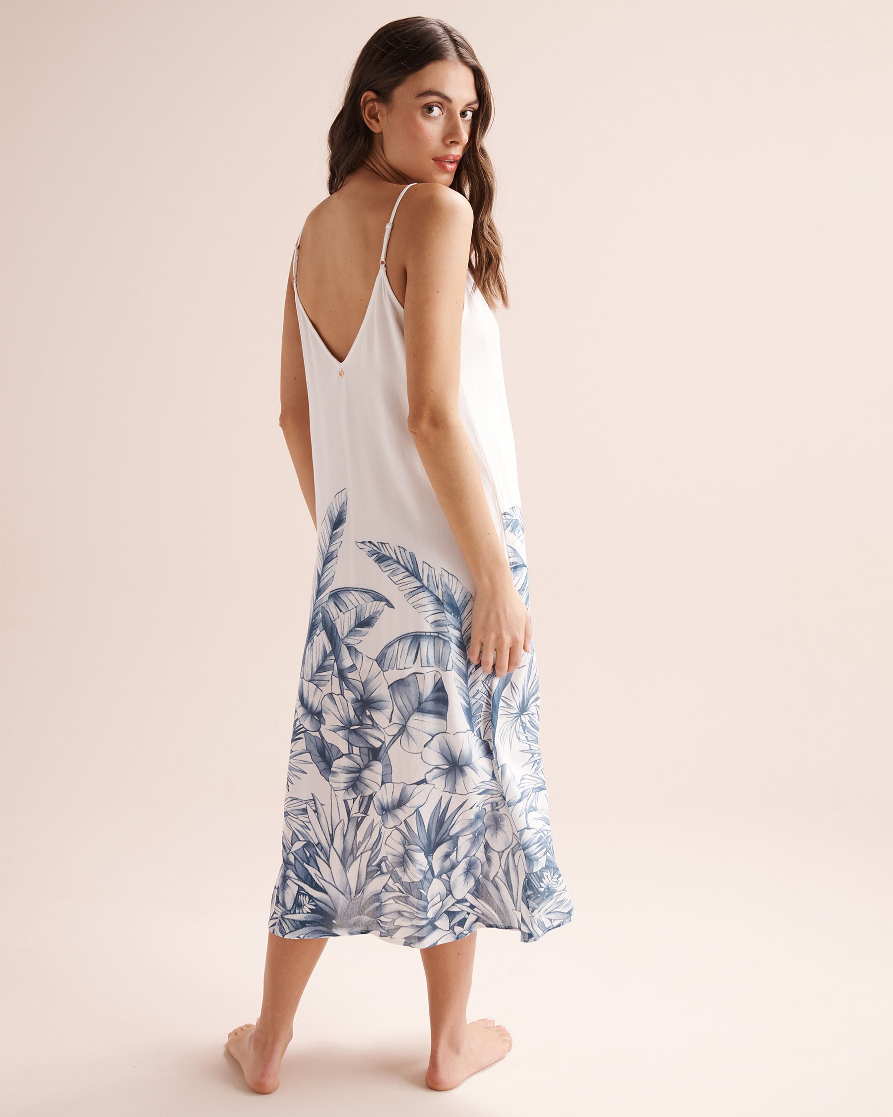 TURQUOISE COUTURE Robe midi texturée Blanc 02300193 - View2