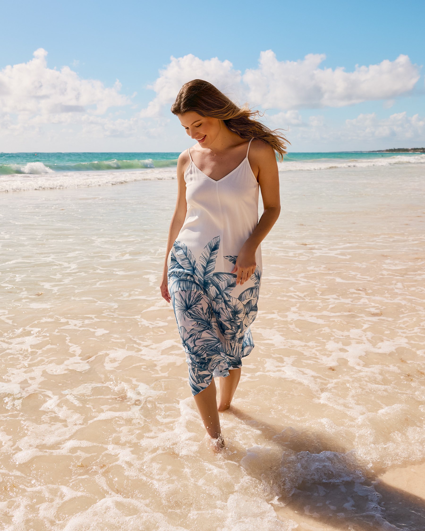 TURQUOISE COUTURE Textured Midi Dress White 02300193 - View5