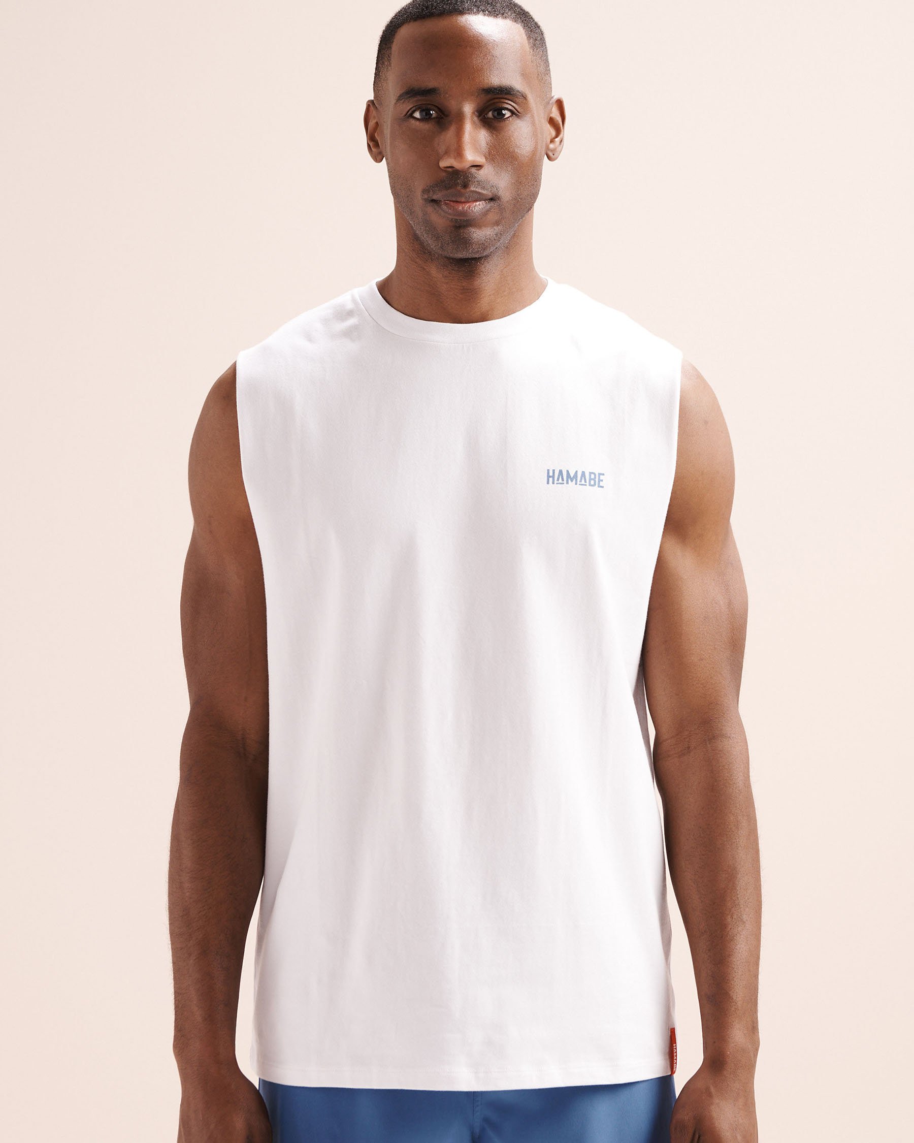 HAMABE Tropical Printed Tank Top White 04100058 - View4