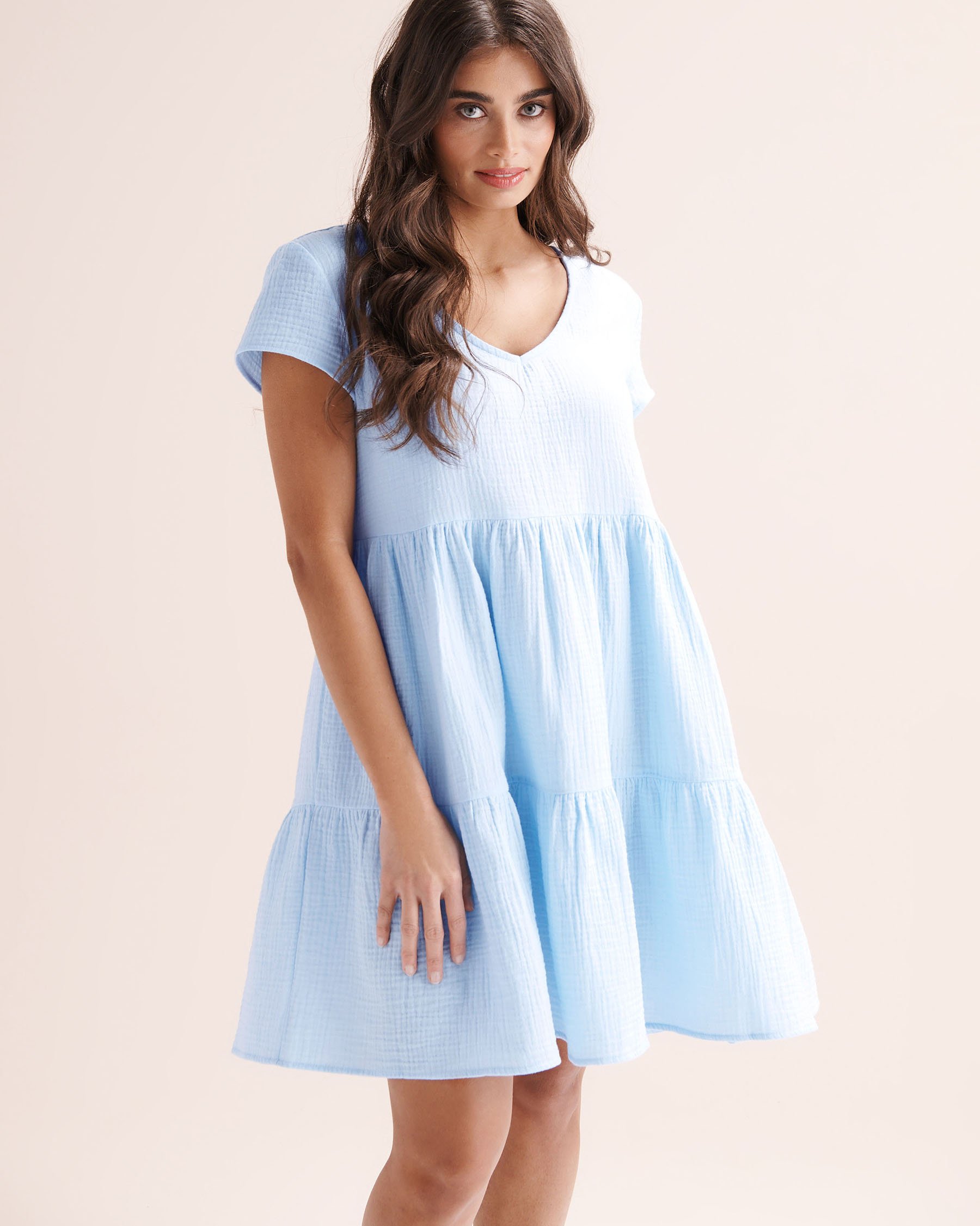 OFF THE BEACH Robe à effet froissé Bleu 02300191 - View1