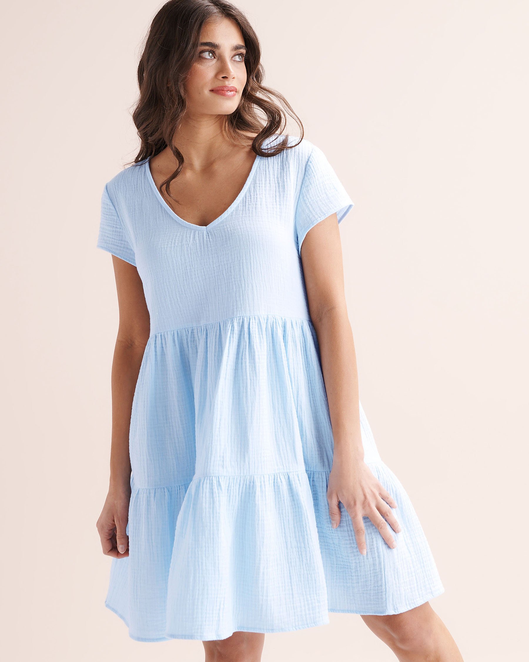 OFF THE BEACH Robe à effet froissé Bleu 02300191 - View4