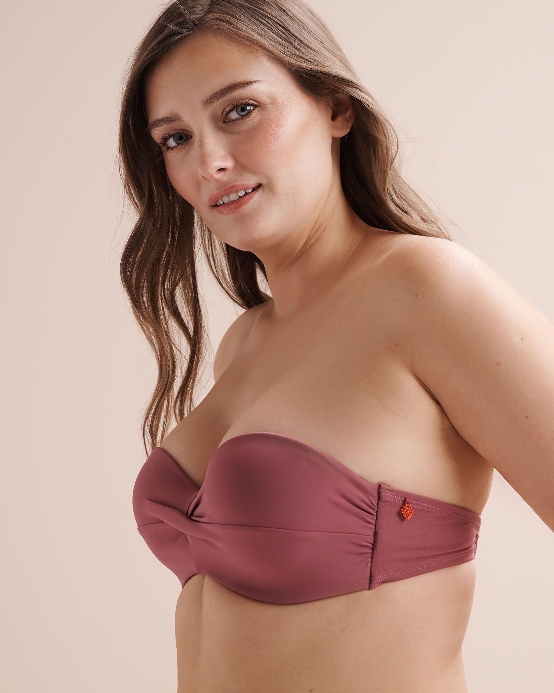 COSTA DEL REY Haut de bikini bandeau Rose aubépine 01100556 - View2