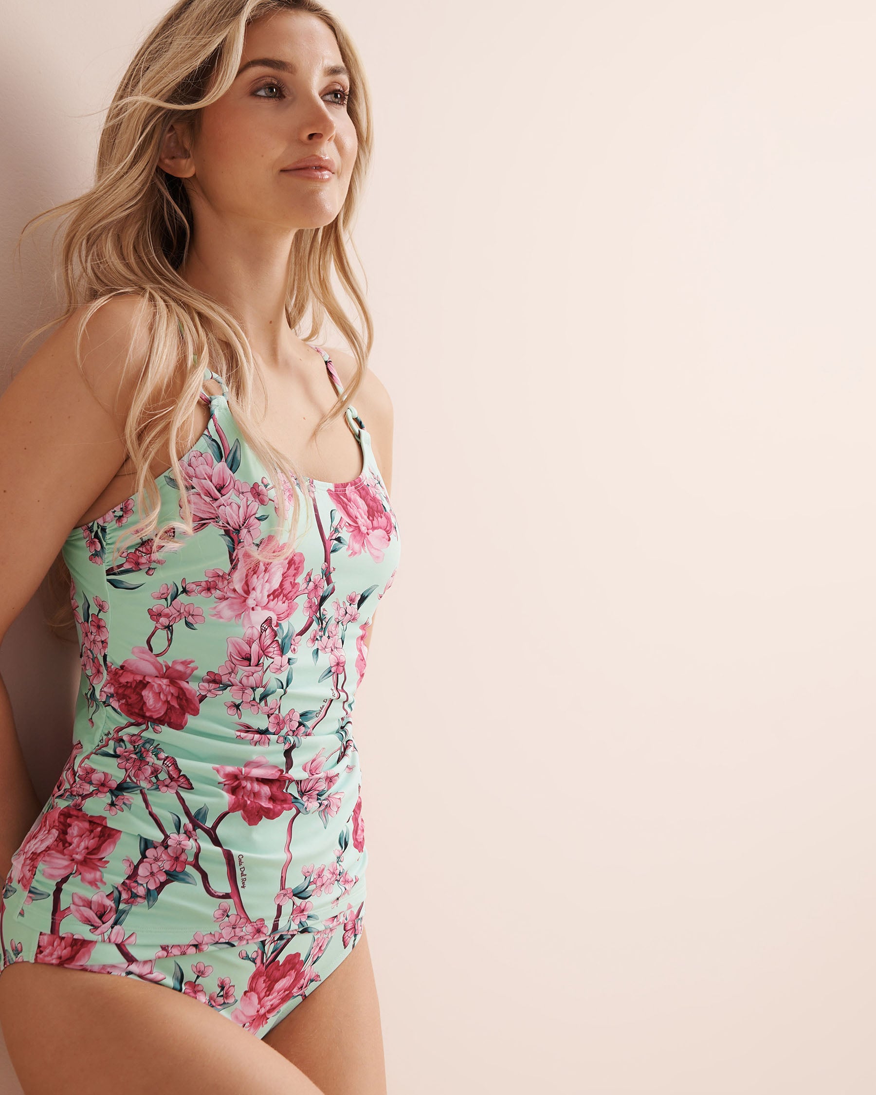 COSTA DEL REY Haut tankini floral Bleu mer 01100555 - Voir6