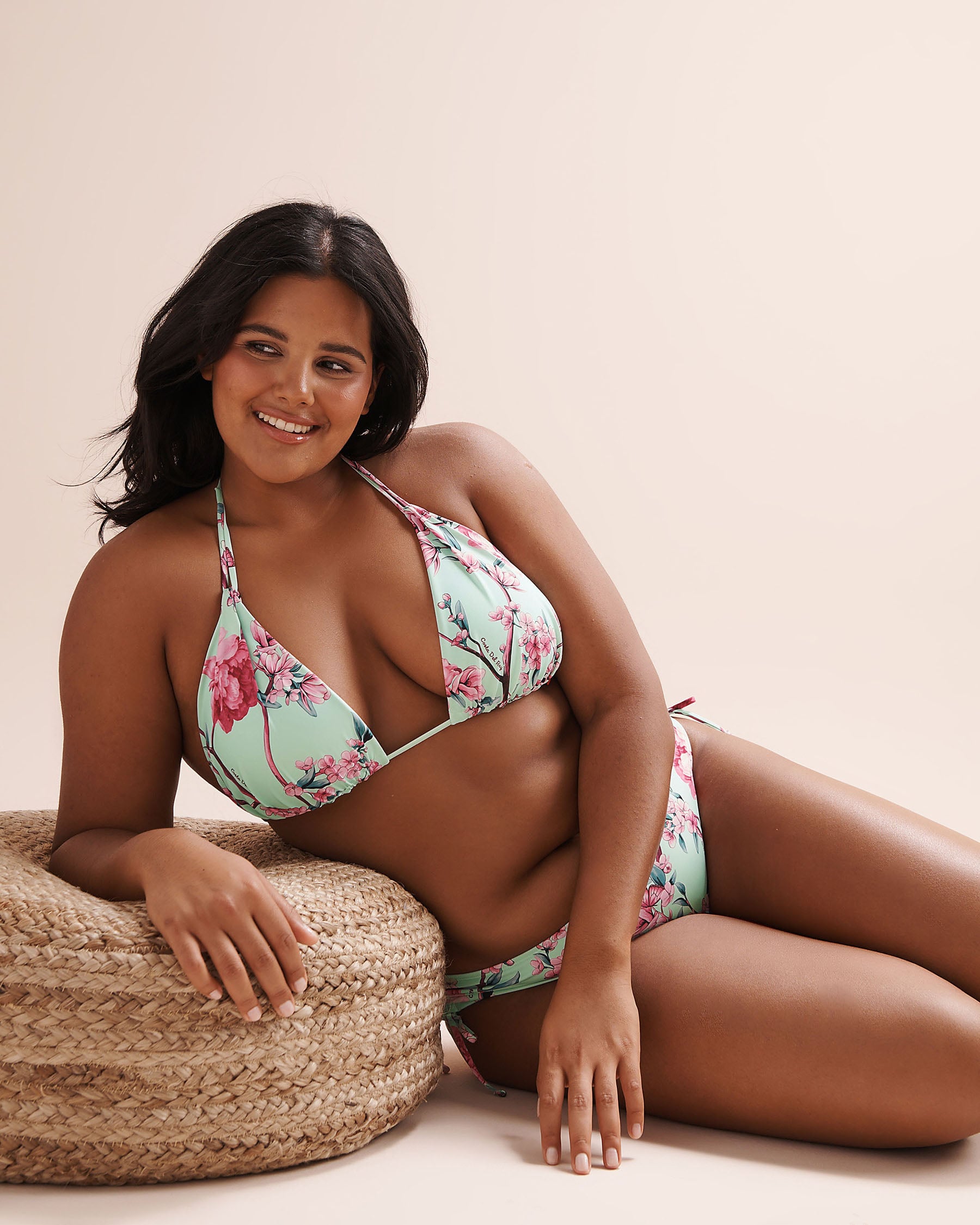 COSTA DEL REY Floral Triangle Bikini Top Sea Blue 01100553 - View5