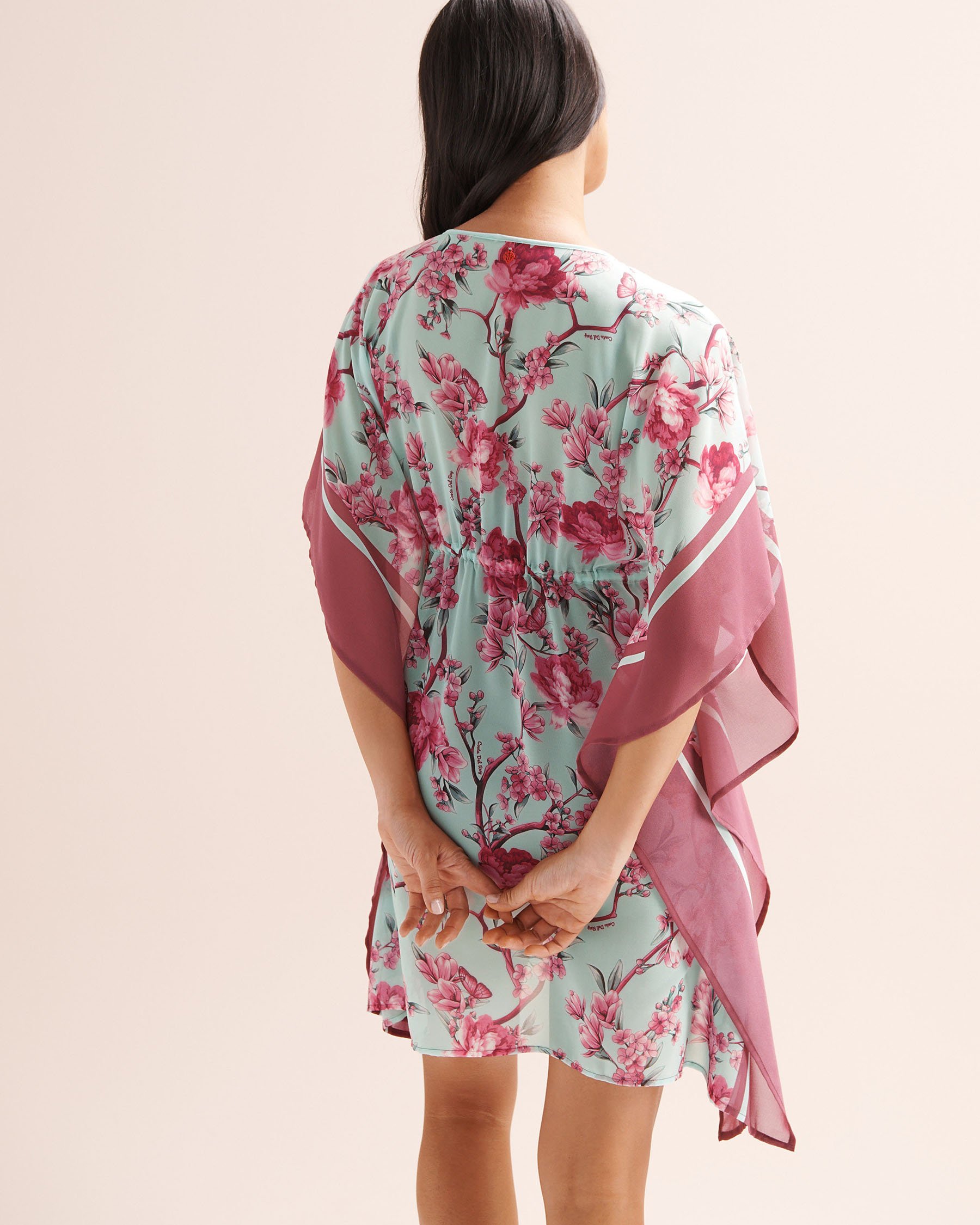 COSTA DEL REY Floral Caftan Sea Blue 02400064 - View2