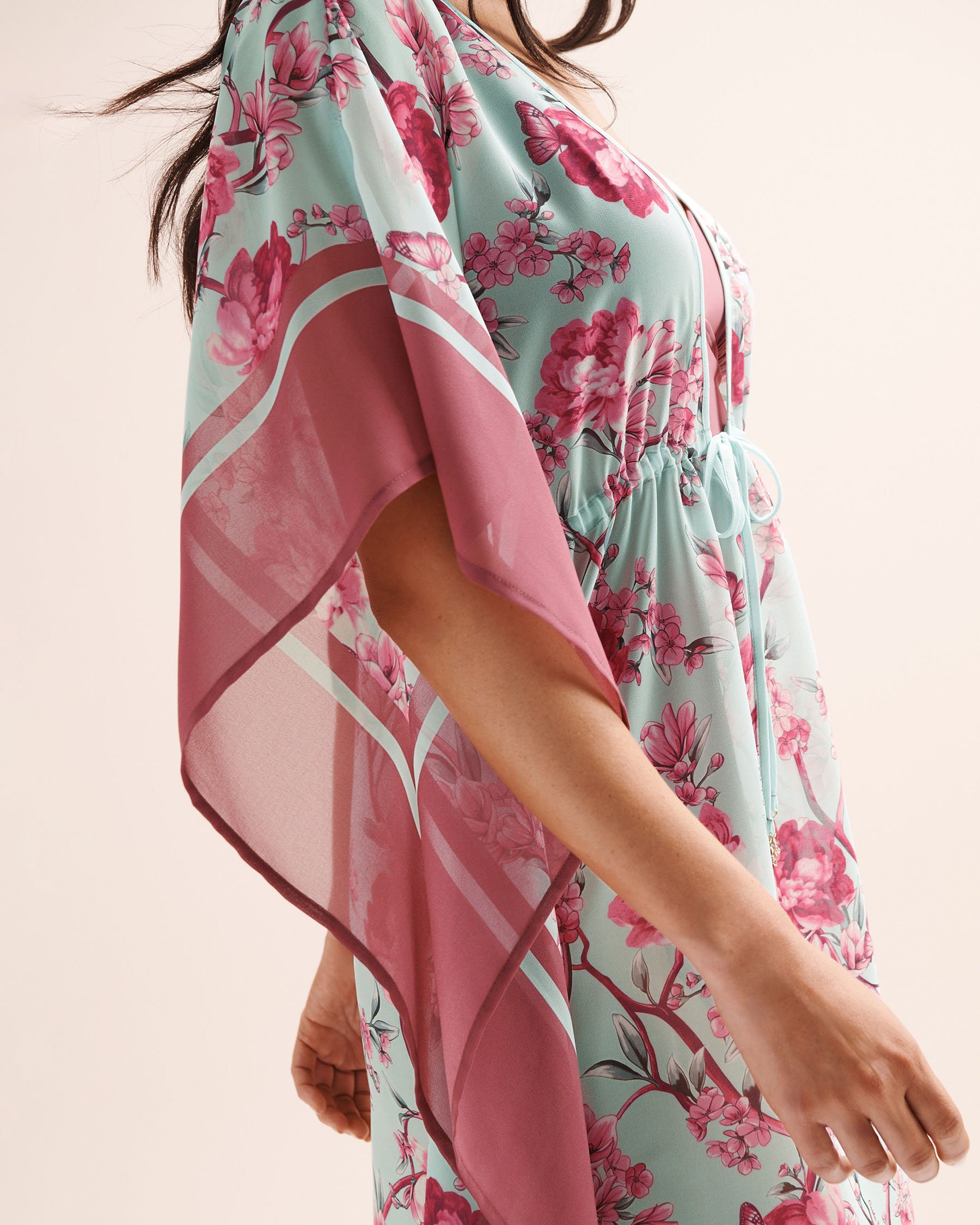 COSTA DEL REY Floral Caftan Sea Blue 02400064 - View3