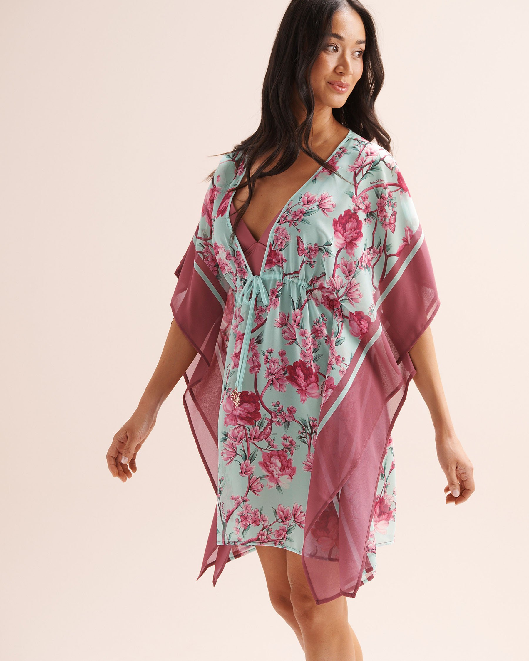 COSTA DEL REY Floral Caftan Sea Blue 02400064 - View5