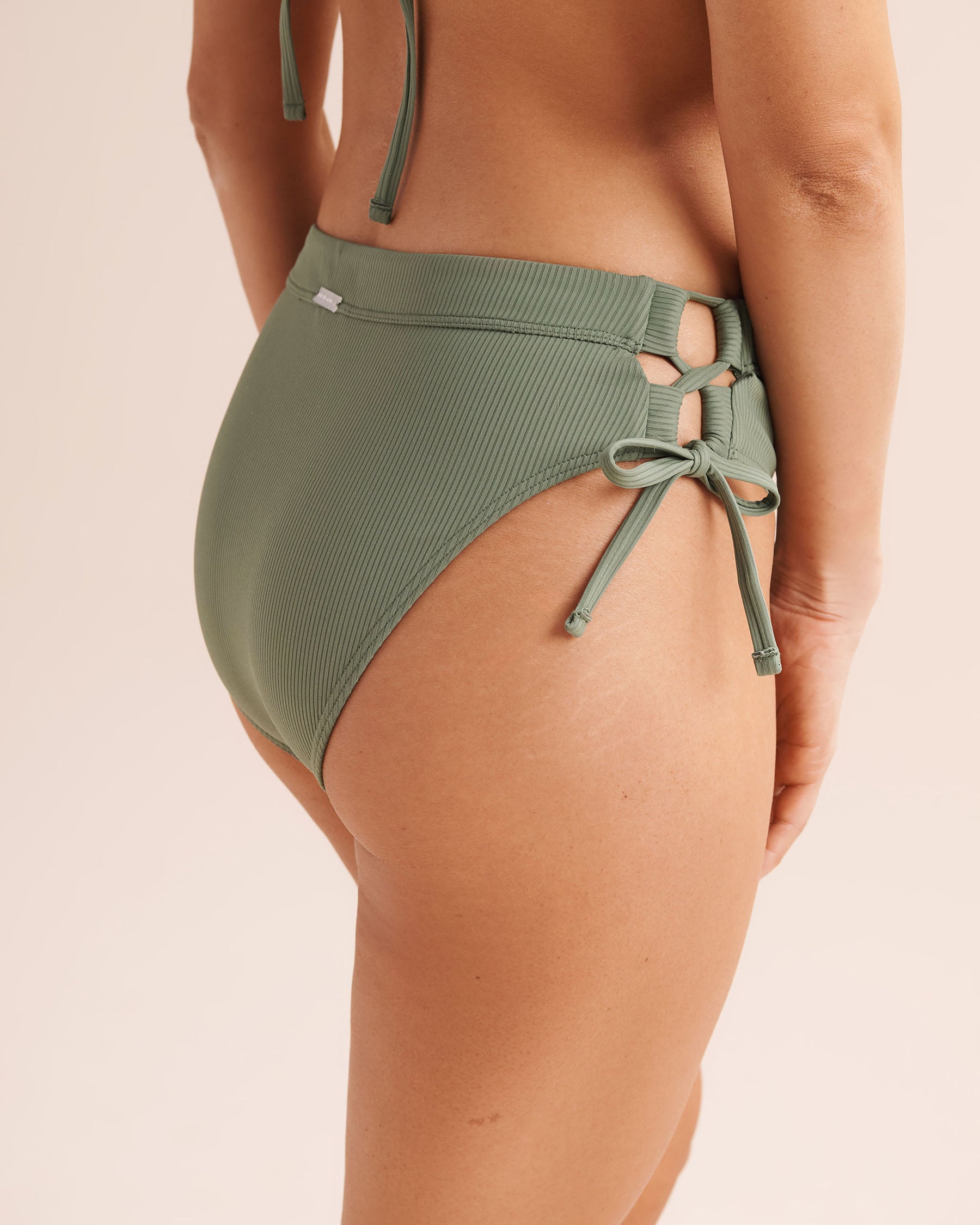 EAU DE SEA Bas de bikini gainant côtelé à nouer Vert 01300595 - Voir3