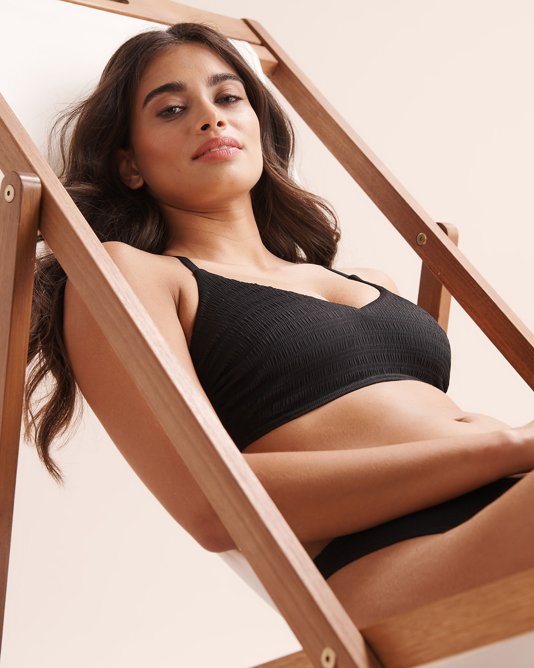 MY BIKINI STORY Textured Bralette Bikini Top Black 01100566 - View4