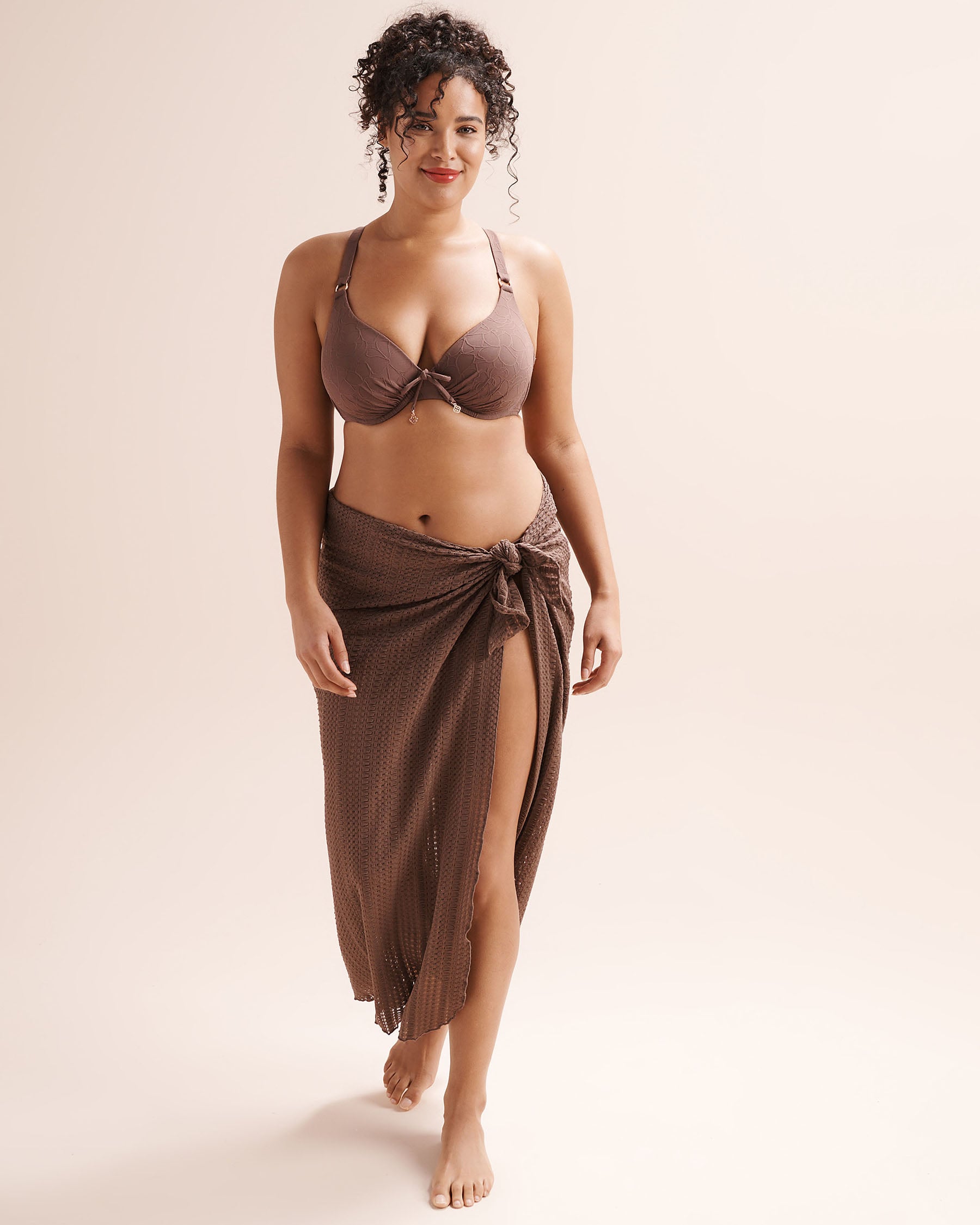 OFF THE BEACH Crochet Sarong Brown 02200120 - View3