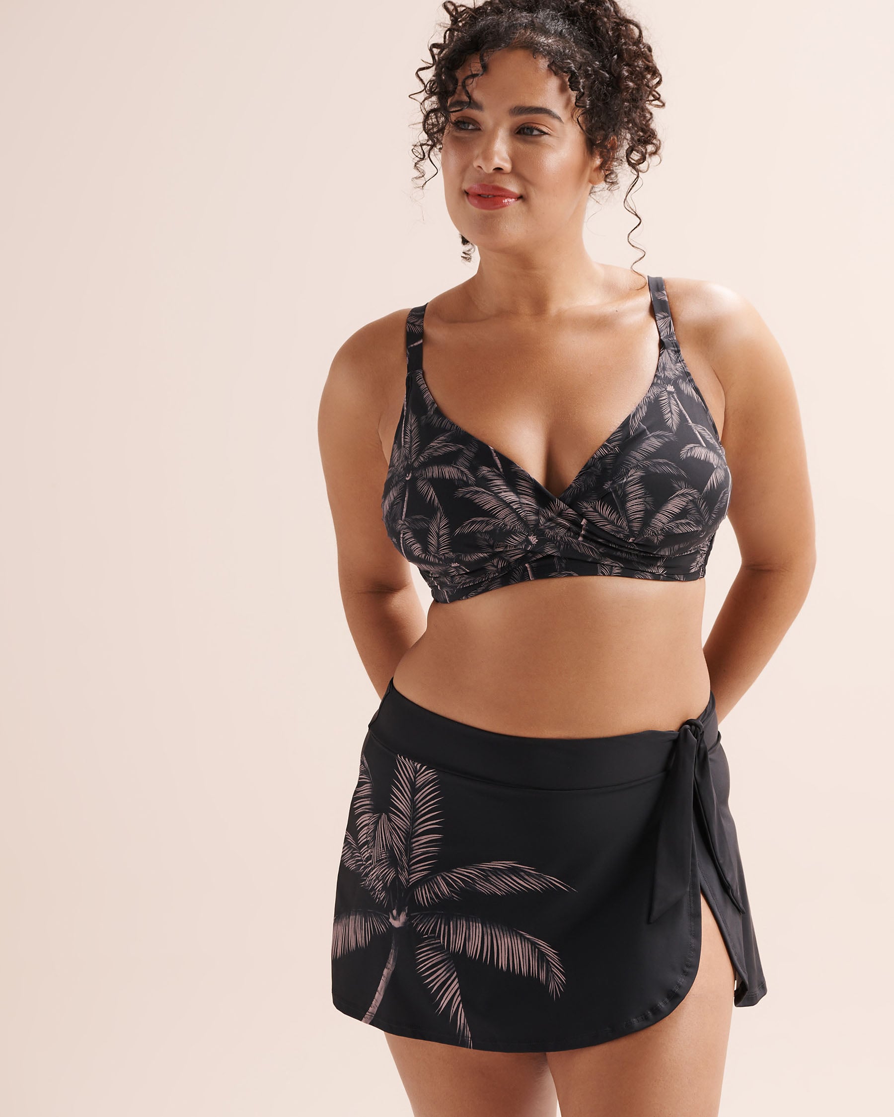 TURQUOISE COUTURE D Cup Bralette Bikini Top Black 01200136 - View1