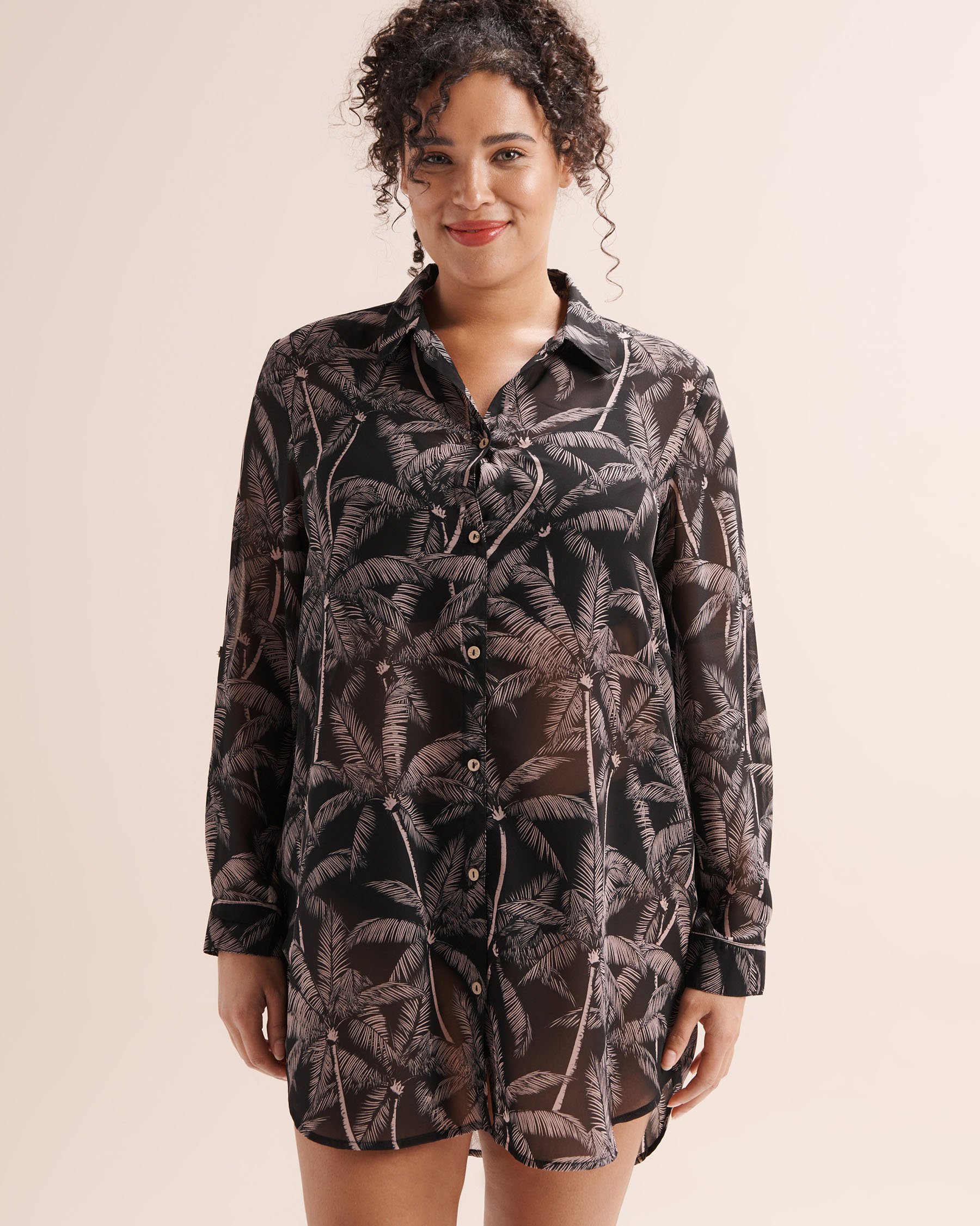 TURQUOISE COUTURE Long Sleeve Shirt Black 02100051 - View2