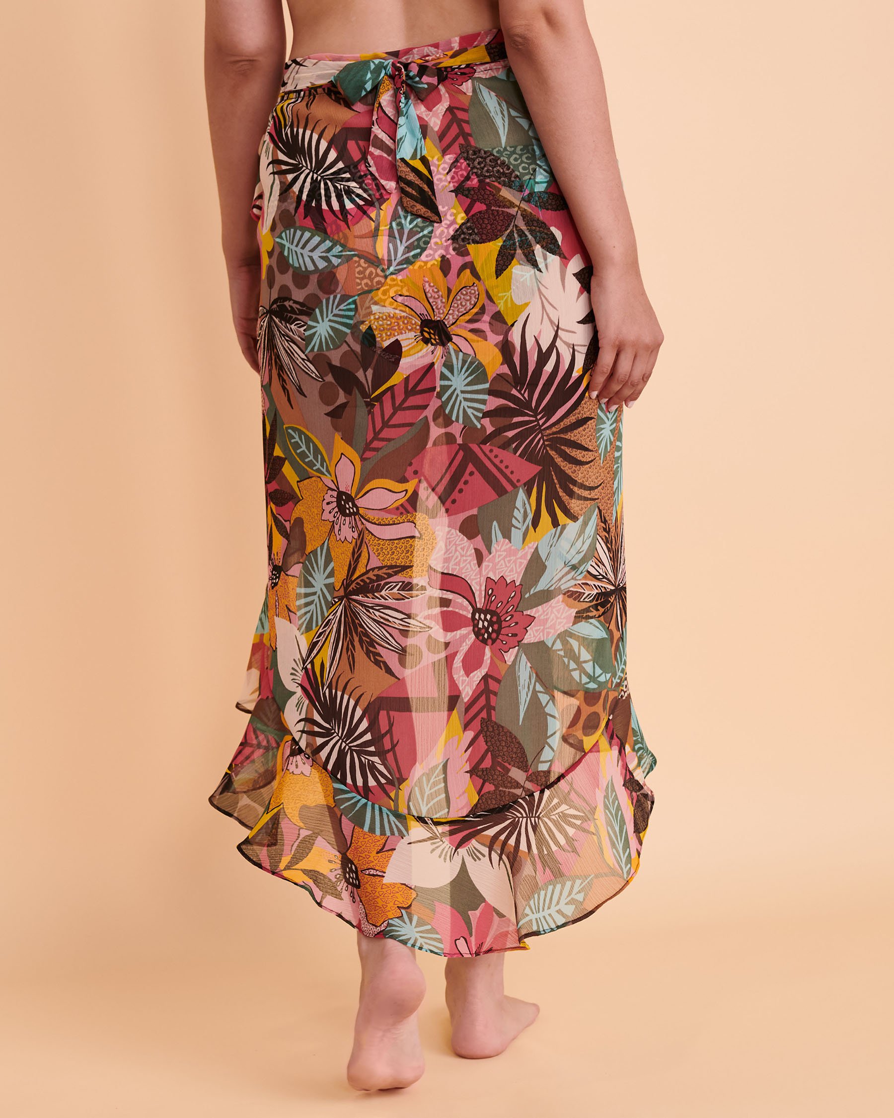 BLEU ROD BEATTIE RUN WILD Ruffle Pareo Multicolor print RBRW22882 - View2