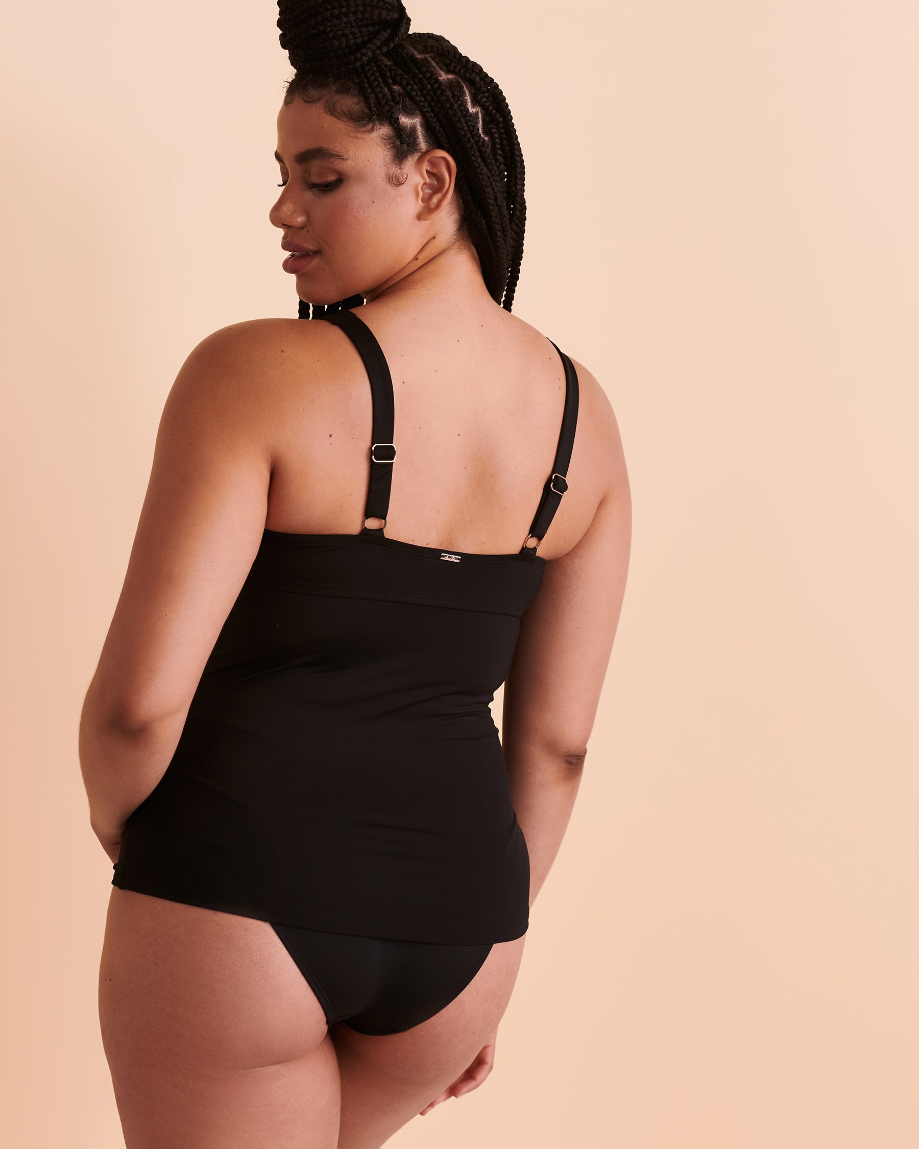 ANNE COLE Haut tankini torsadé LIVE IN COLOR Noir 22MT23401 - Voir2