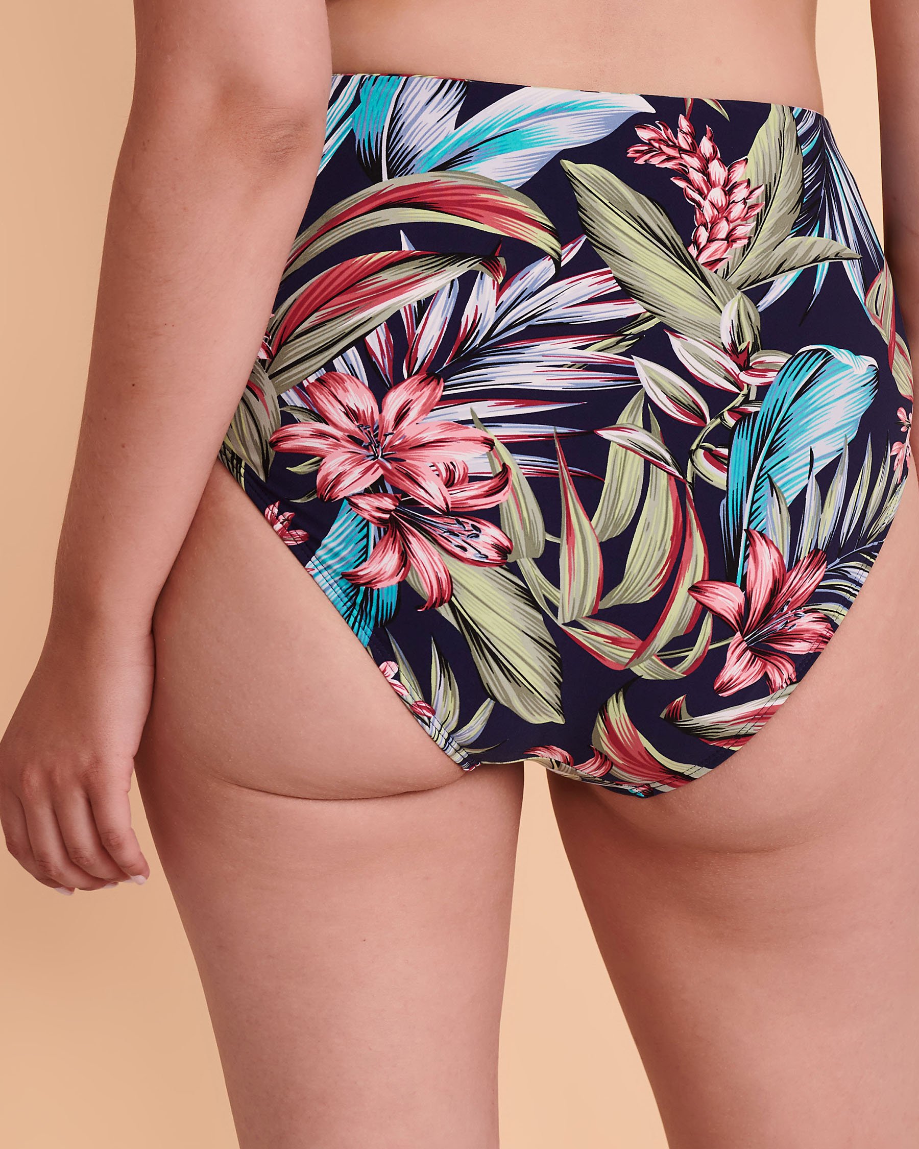 CHRISTINA Bas de bikini bande de taille pliable SWEET ISLAND Imprimé marine 30SW3043 - View2